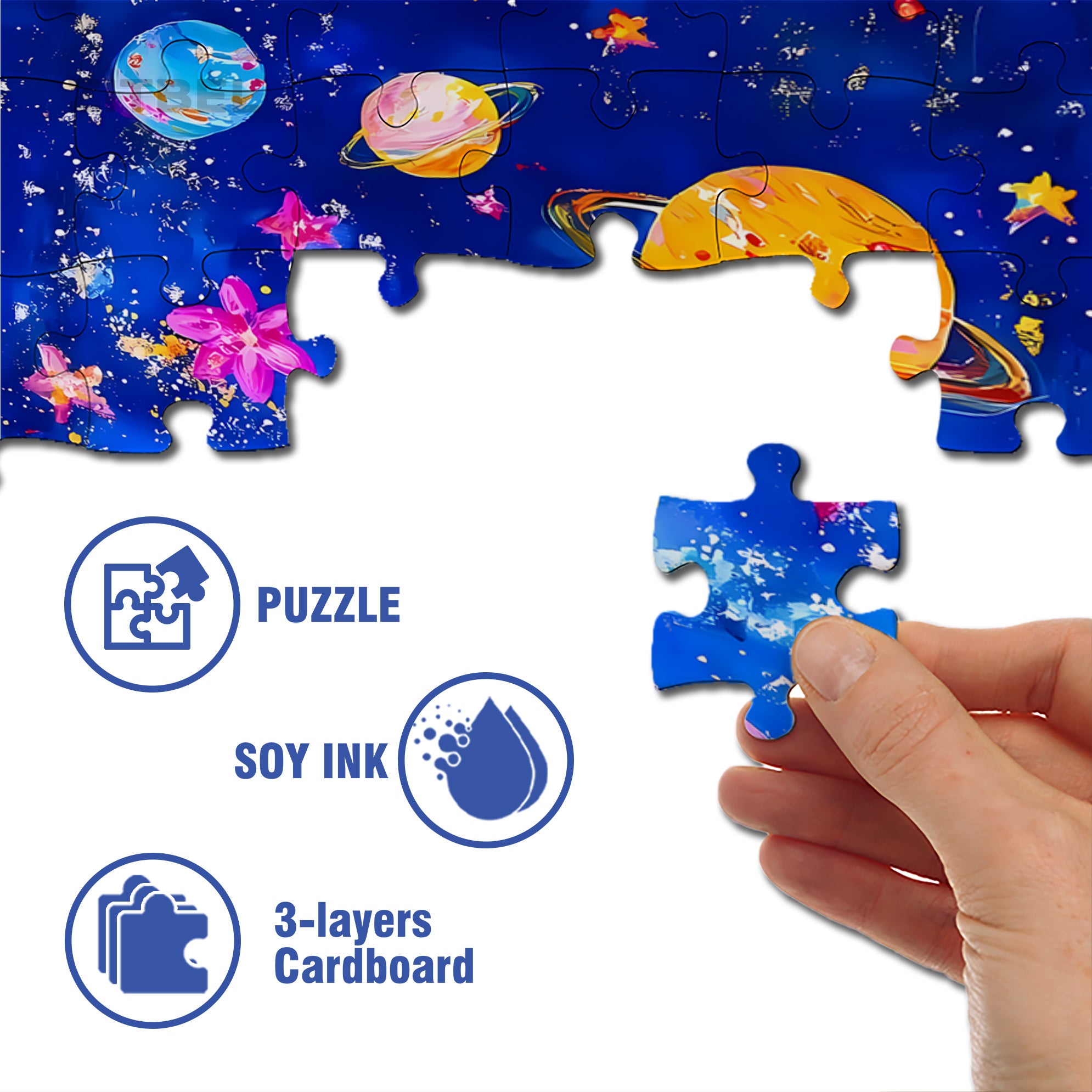 Children's Fun Train 500pcs/1000pcs Jigsaw Puzzle, Scratch-Resistant, Interactive Family Game & Brain-Boosting DIY Decor, Perfect for Halloween, Christmas & New Year Gifts, Family Puzzle Game
