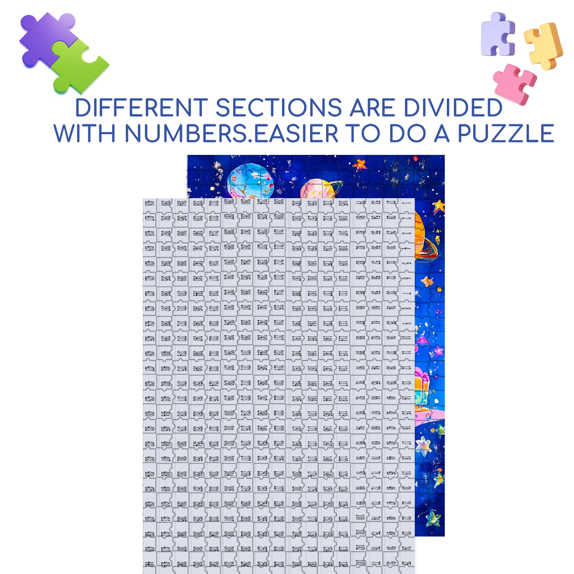 Children's Fun Train 500pcs/1000pcs Jigsaw Puzzle, Scratch-Resistant, Interactive Family Game & Brain-Boosting DIY Decor, Perfect for Halloween, Christmas & New Year Gifts, Family Puzzle Game