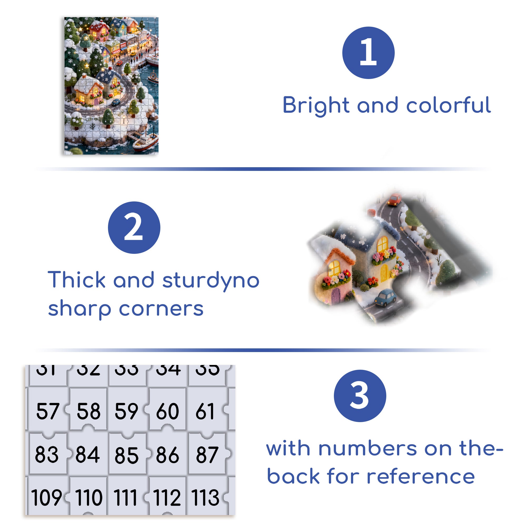 Christmas Island 500pcs/1000pcs Jigsaw Puzzle, Scratch-Resistant, Interactive Family Game & Brain-Boosting DIY Decor, Perfect for Halloween, Christmas & New Year Gifts, Family Puzzle Game