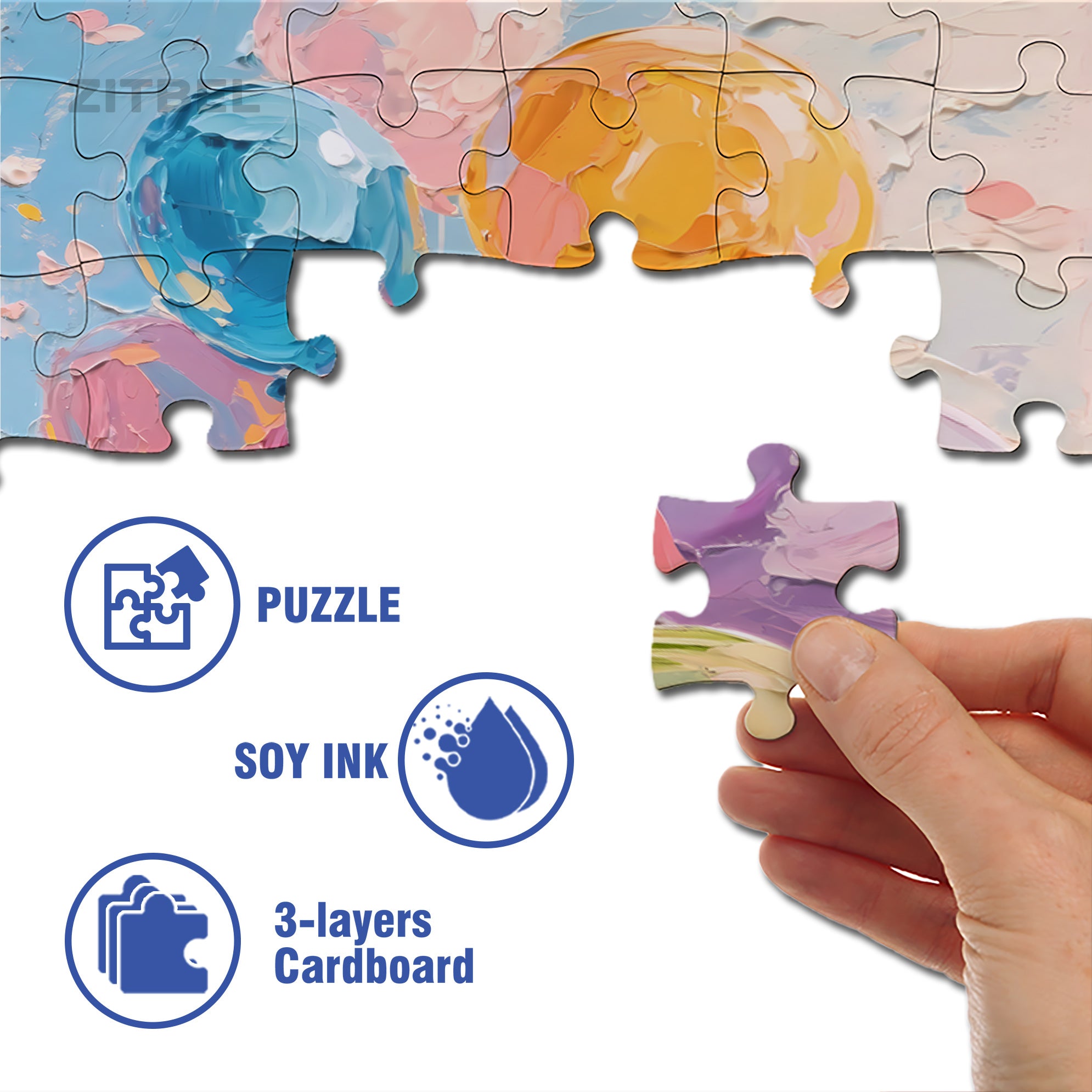 Colored Balloons 500pcs/1000pcs Jigsaw Puzzle, Scratch-Resistant, Interactive Family Game & Brain-Boosting DIY Decor, Perfect for Halloween, Christmas & New Year Gifts, Family Puzzle Game