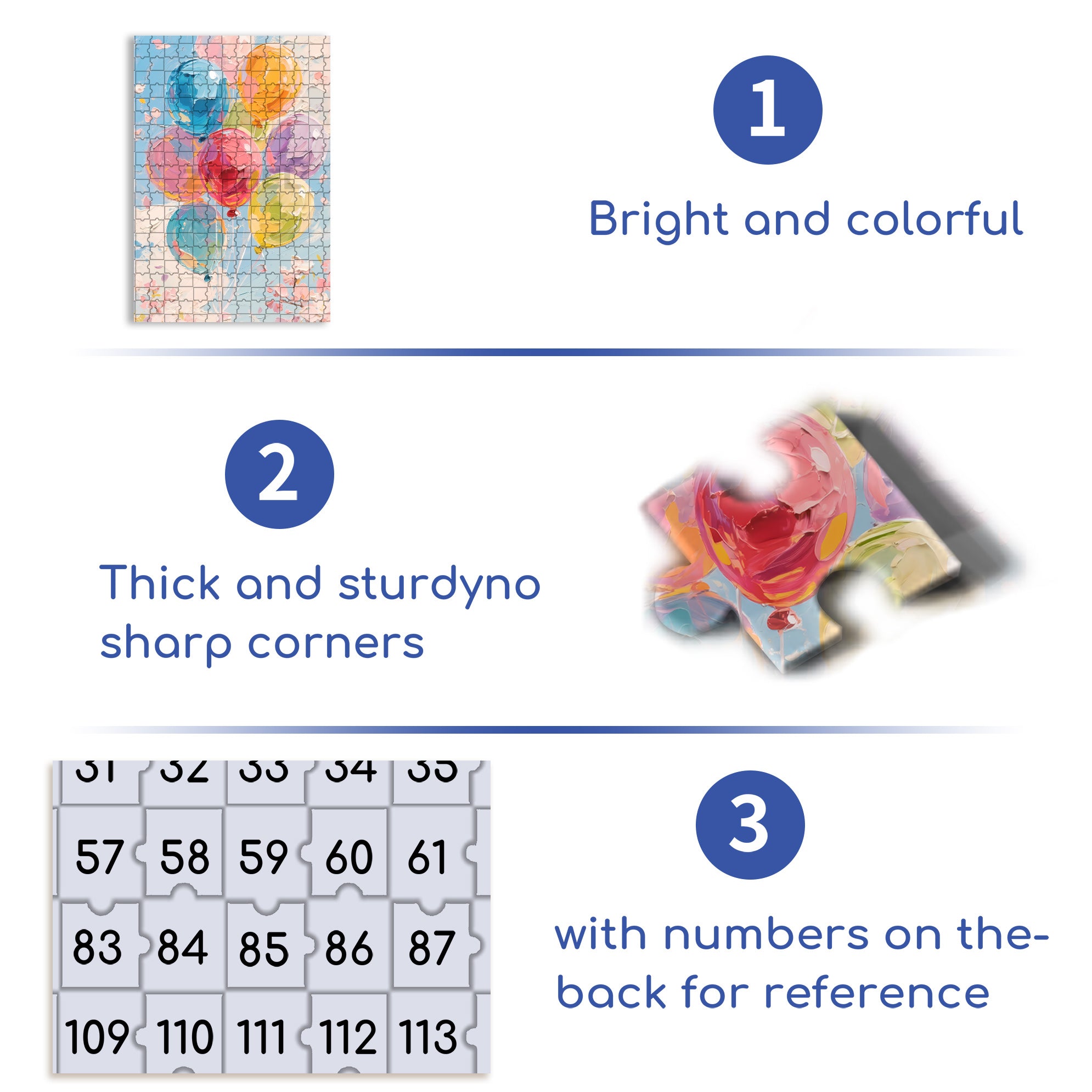 Colored Balloons 500pcs/1000pcs Jigsaw Puzzle, Scratch-Resistant, Interactive Family Game & Brain-Boosting DIY Decor, Perfect for Halloween, Christmas & New Year Gifts, Family Puzzle Game