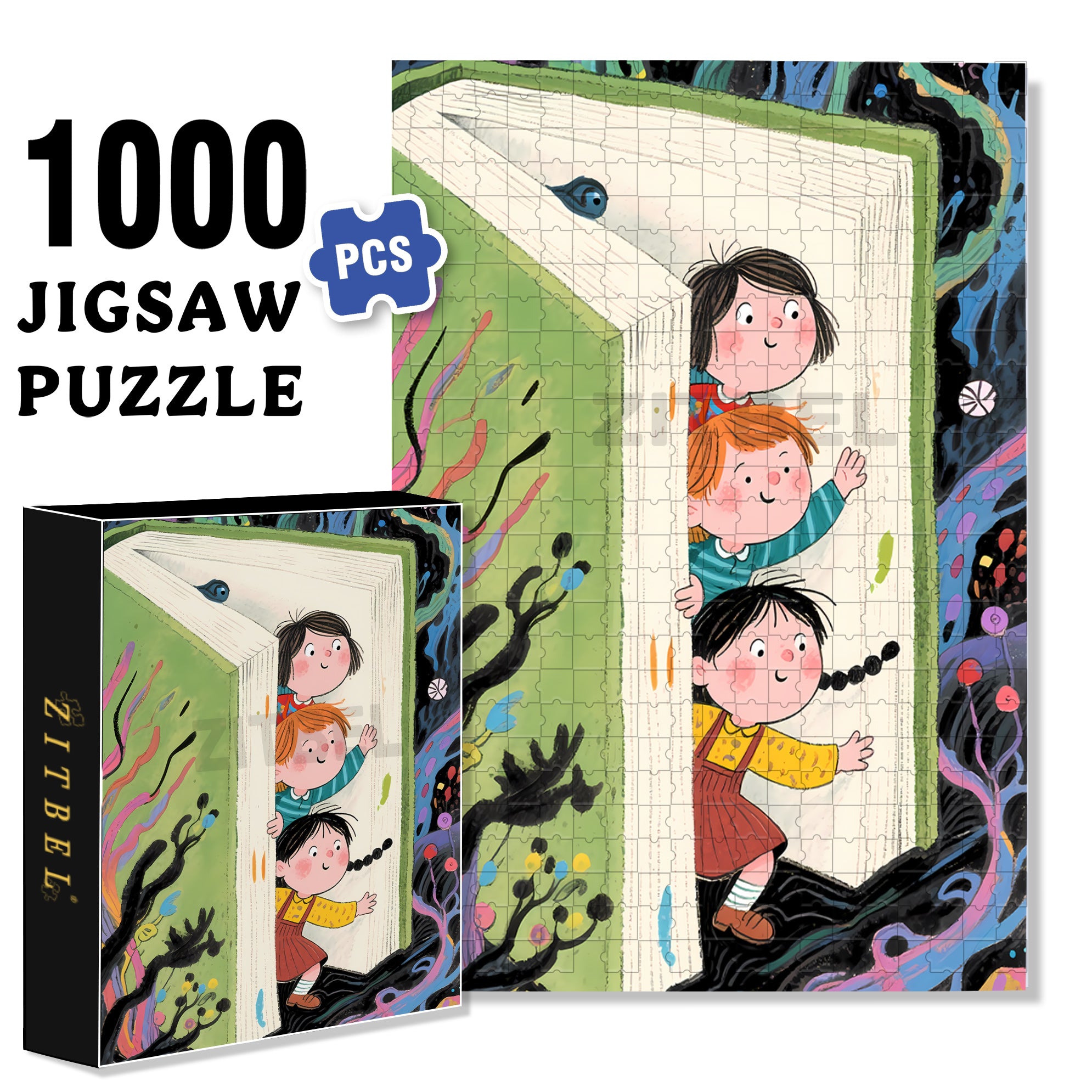 Come Out 500pcs/1000pcs Jigsaw Puzzle, Scratch-Resistant, Interactive Family Game & Brain-Boosting DIY Decor, Perfect for Halloween, Christmas & New Year Gifts, Family Puzzle Game
