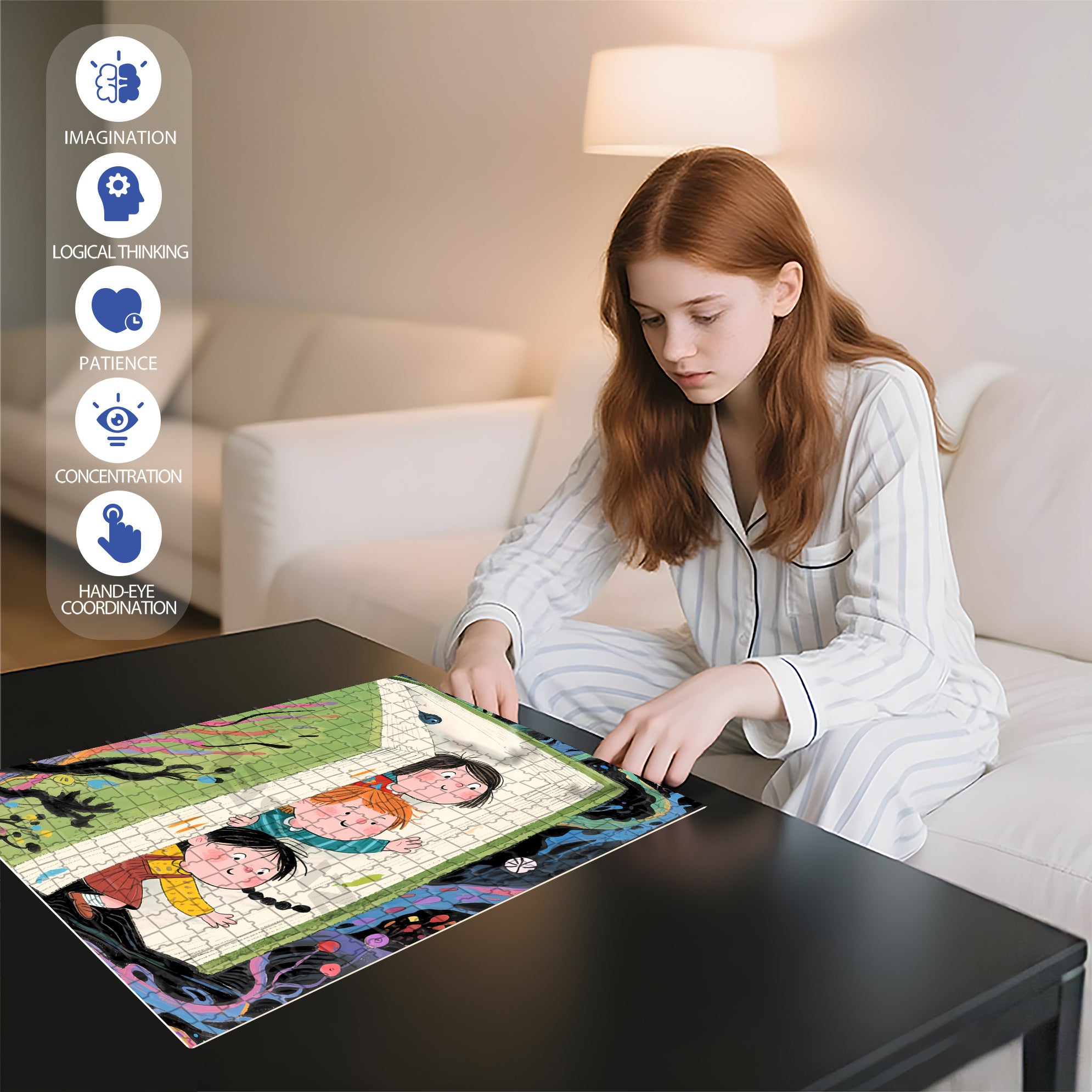 Come Out 500pcs/1000pcs Jigsaw Puzzle, Scratch-Resistant, Interactive Family Game & Brain-Boosting DIY Decor, Perfect for Halloween, Christmas & New Year Gifts, Family Puzzle Game