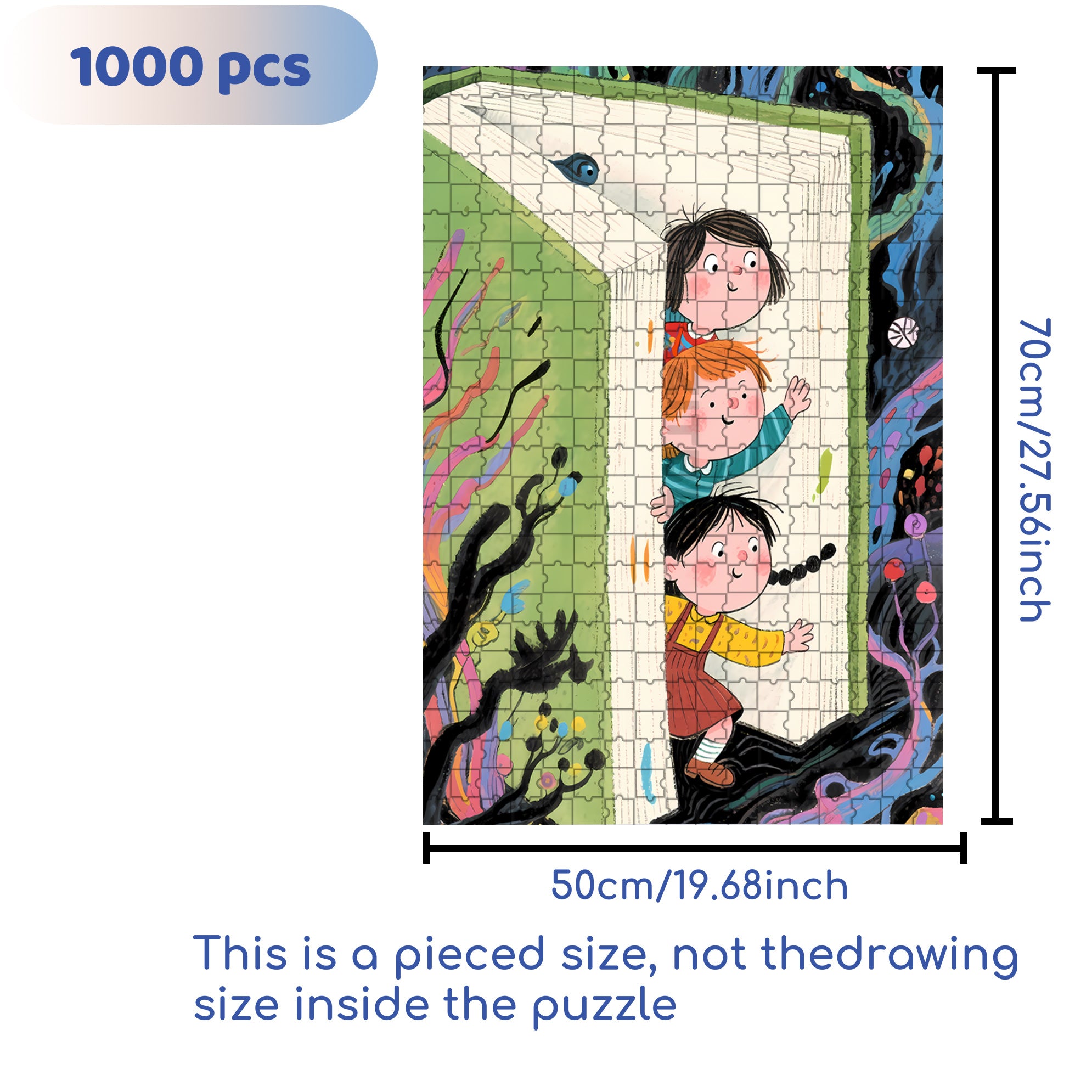 Come Out 500pcs/1000pcs Jigsaw Puzzle, Scratch-Resistant, Interactive Family Game & Brain-Boosting DIY Decor, Perfect for Halloween, Christmas & New Year Gifts, Family Puzzle Game