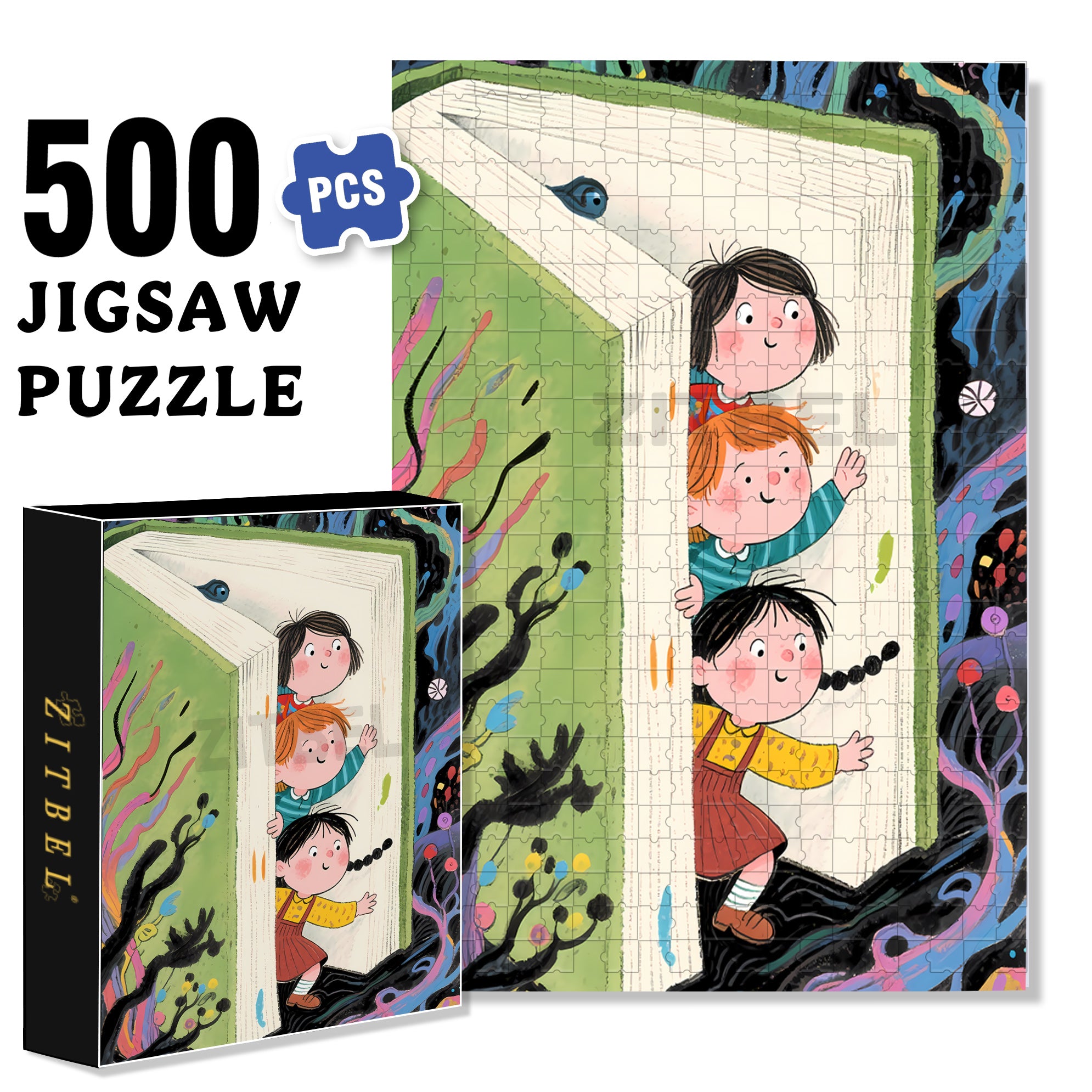 Come Out 500pcs/1000pcs Jigsaw Puzzle, Scratch-Resistant, Interactive Family Game & Brain-Boosting DIY Decor, Perfect for Halloween, Christmas & New Year Gifts, Family Puzzle Game