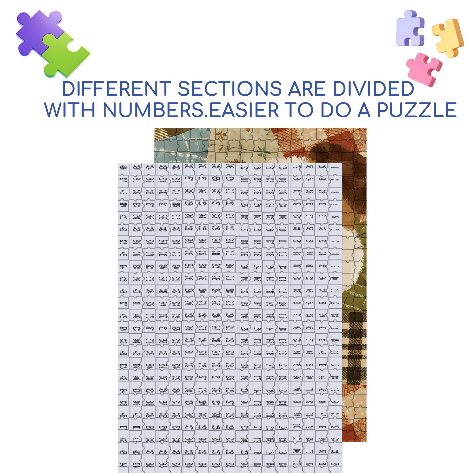 Doggie 500pcs/1000pcs Jigsaw Puzzle, Scratch-Resistant, Interactive Family Game & Brain-Boosting DIY Decor, Perfect for Halloween, Christmas & New Year Gifts, Family Puzzle Game
