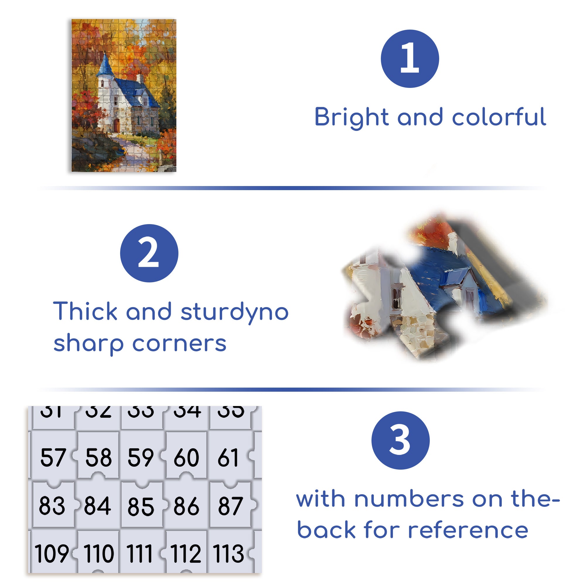 Early Autumn 500pcs/1000pcs Jigsaw Puzzle, Scratch-Resistant, Interactive Family Game & Brain-Boosting DIY Decor, Perfect for Halloween, Christmas & New Year Gifts, Family Puzzle Game