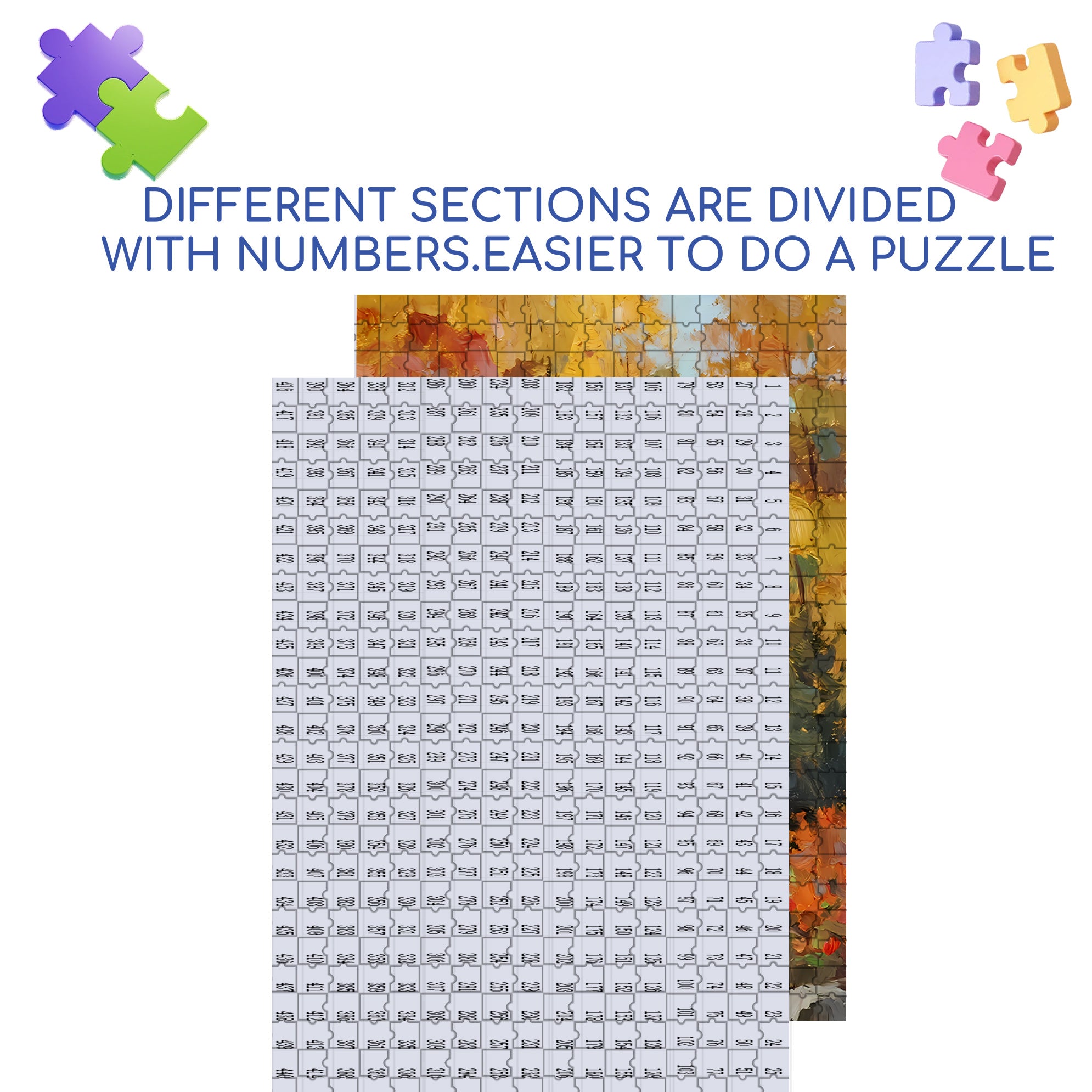 Early Autumn 500pcs/1000pcs Jigsaw Puzzle, Scratch-Resistant, Interactive Family Game & Brain-Boosting DIY Decor, Perfect for Halloween, Christmas & New Year Gifts, Family Puzzle Game