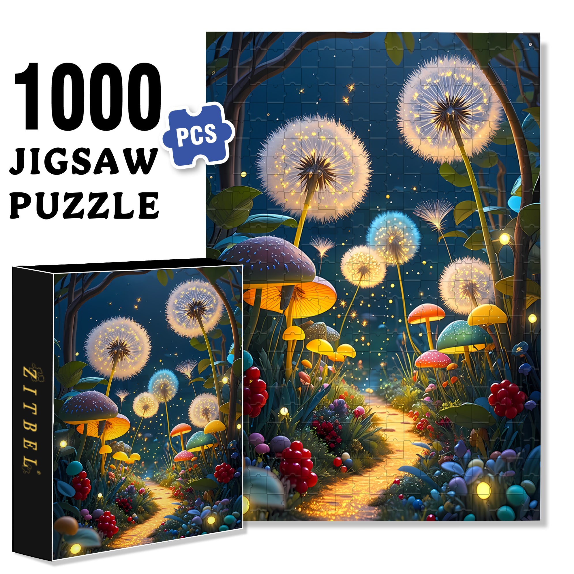 Fairy Garden 500pcs/1000pcs Jigsaw Puzzle, Scratch-Resistant, Interactive Family Game & Brain-Boosting DIY Decor, Perfect for Halloween, Christmas & New Year Gifts, Family Puzzle Game