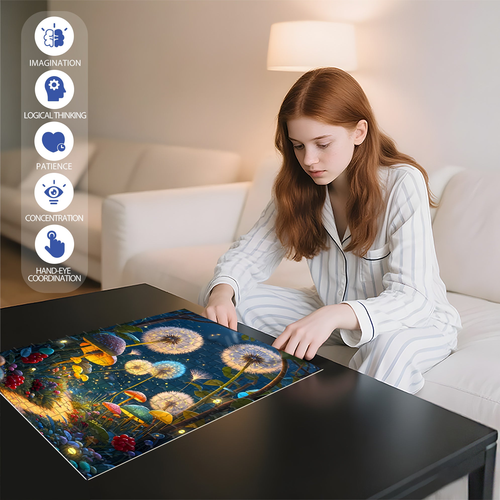 Fairy Garden 500pcs/1000pcs Jigsaw Puzzle, Scratch-Resistant, Interactive Family Game & Brain-Boosting DIY Decor, Perfect for Halloween, Christmas & New Year Gifts, Family Puzzle Game