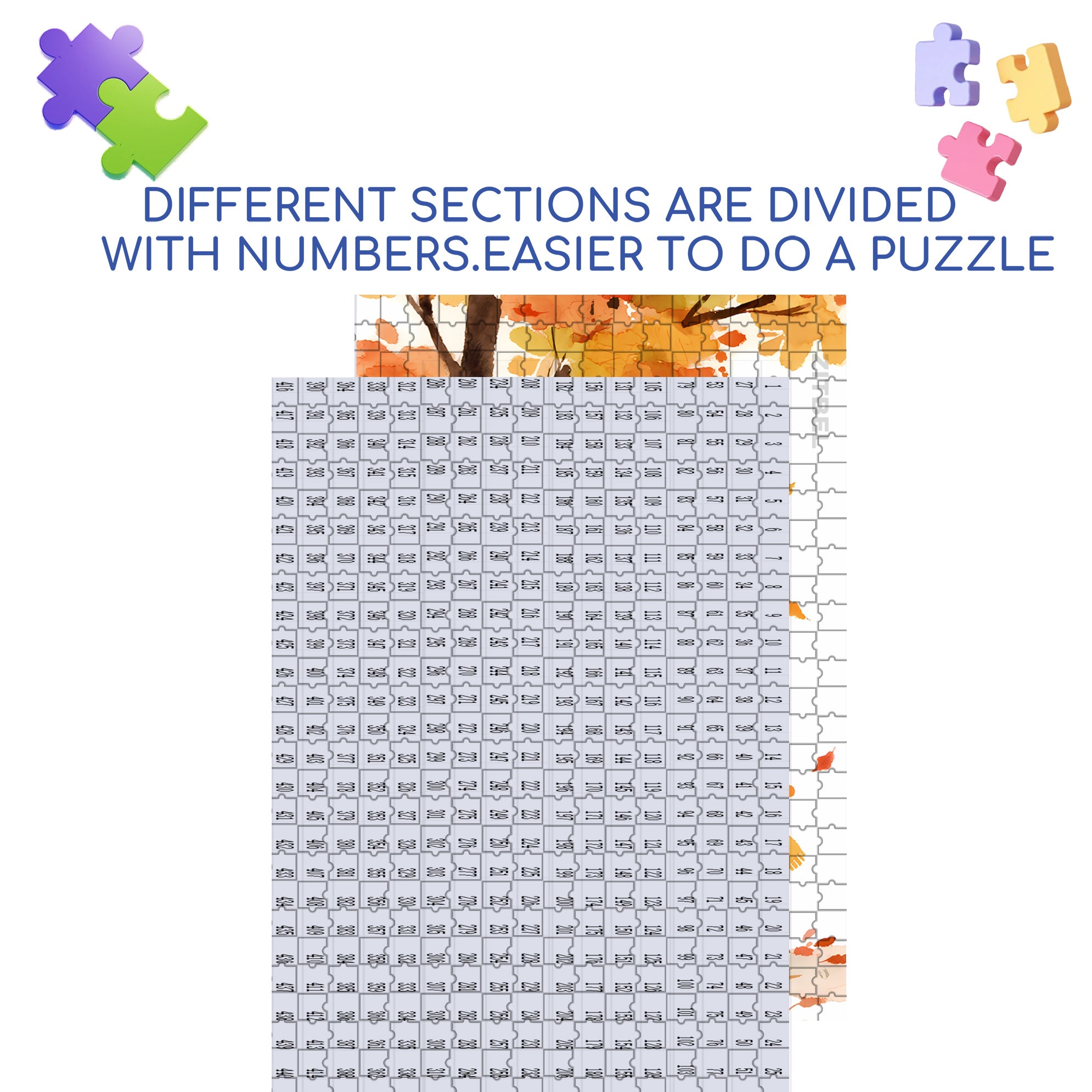 Family 500pcs/1000pcs Jigsaw Puzzle, Scratch-Resistant, Interactive Family Game & Brain-Boosting DIY Decor, Perfect for Halloween, Christmas & New Year Gifts, Family Puzzle Game