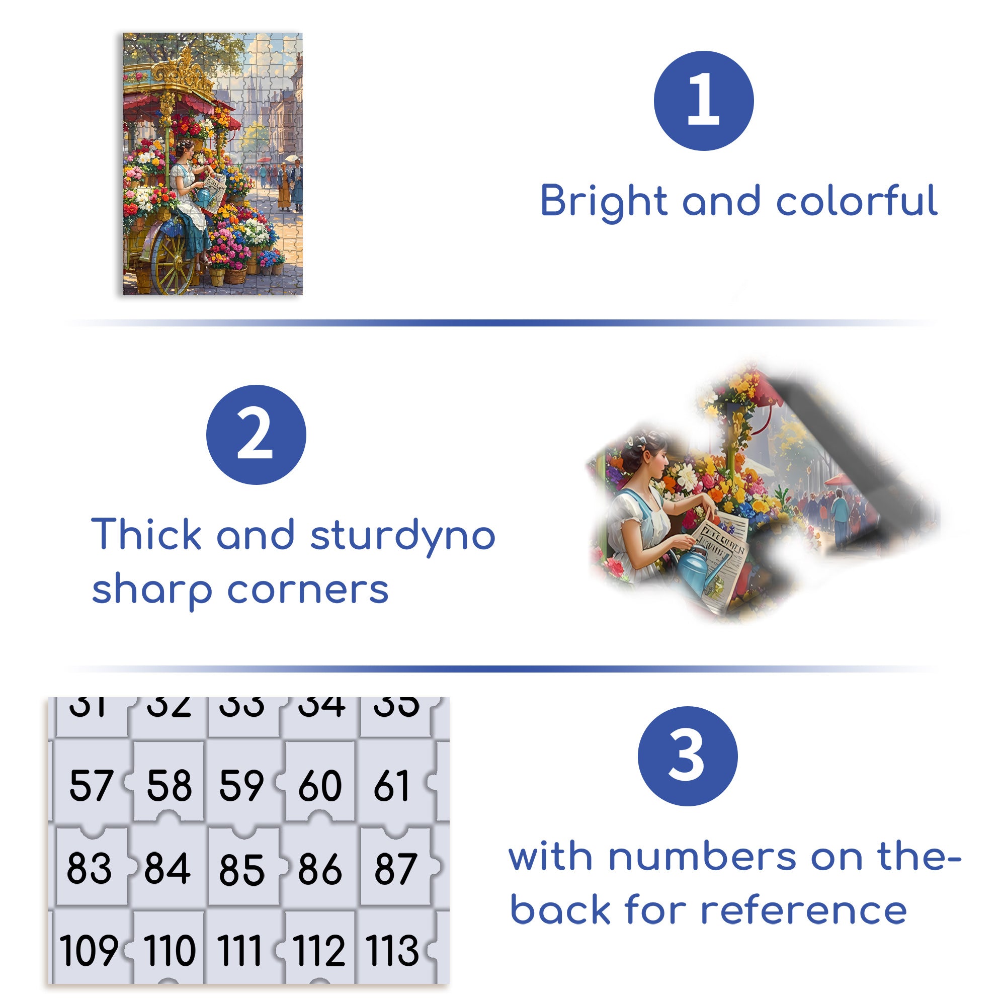 Flower Girl 500pcs/1000pcs Jigsaw Puzzle, Scratch-Resistant, Interactive Family Game & Brain-Boosting DIY Decor, Perfect for Halloween, Christmas & New Year Gifts, Family Puzzle Game