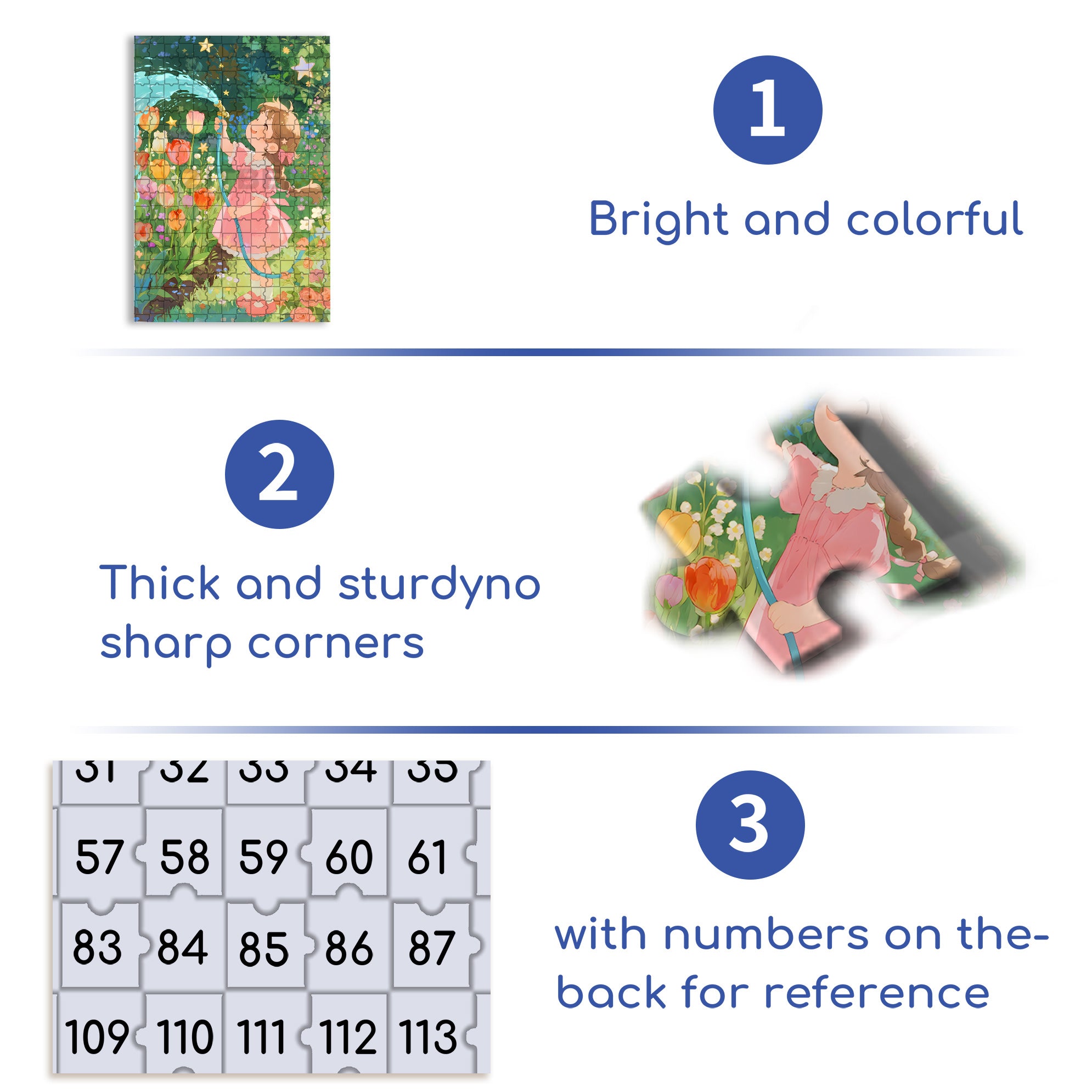 Happy Garden 500pcs/1000pcs Jigsaw Puzzle, Scratch-Resistant, Interactive Family Game & Brain-Boosting DIY Decor, Perfect for Halloween, Christmas & New Year Gifts, Family Puzzle Game