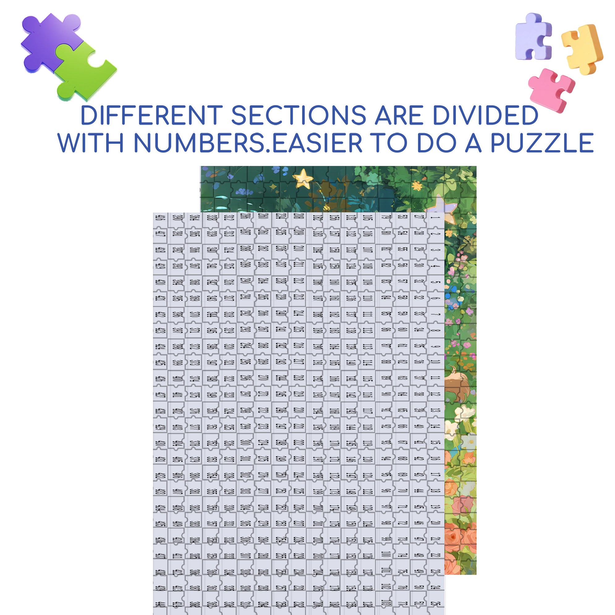 Happy Garden 500pcs/1000pcs Jigsaw Puzzle, Scratch-Resistant, Interactive Family Game & Brain-Boosting DIY Decor, Perfect for Halloween, Christmas & New Year Gifts, Family Puzzle Game