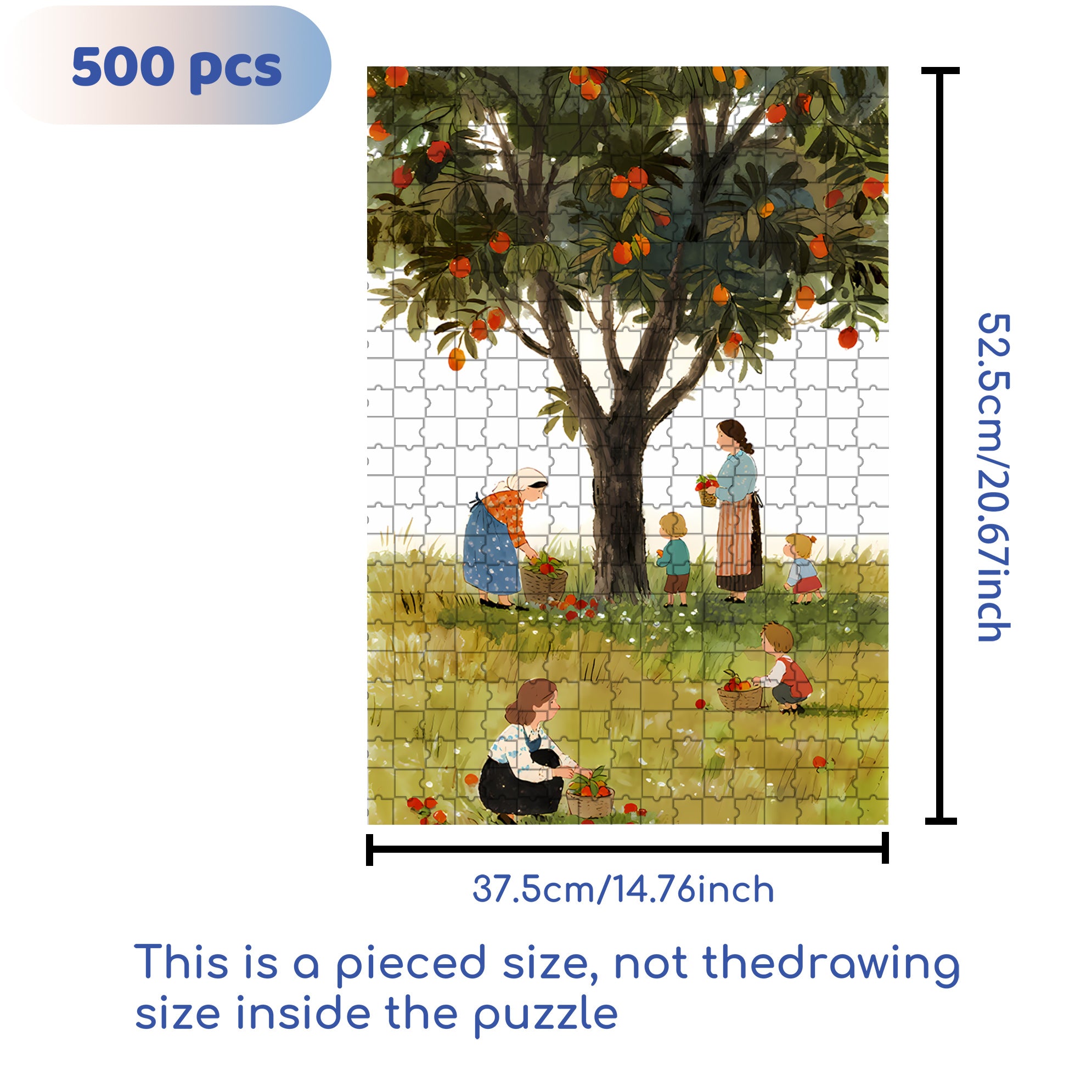 Harvest 500pcs/1000pcs Jigsaw Puzzle, Scratch-Resistant, Interactive Family Game & Brain-Boosting DIY Decor, Perfect for Halloween, Christmas & New Year Gifts, Family Puzzle Game