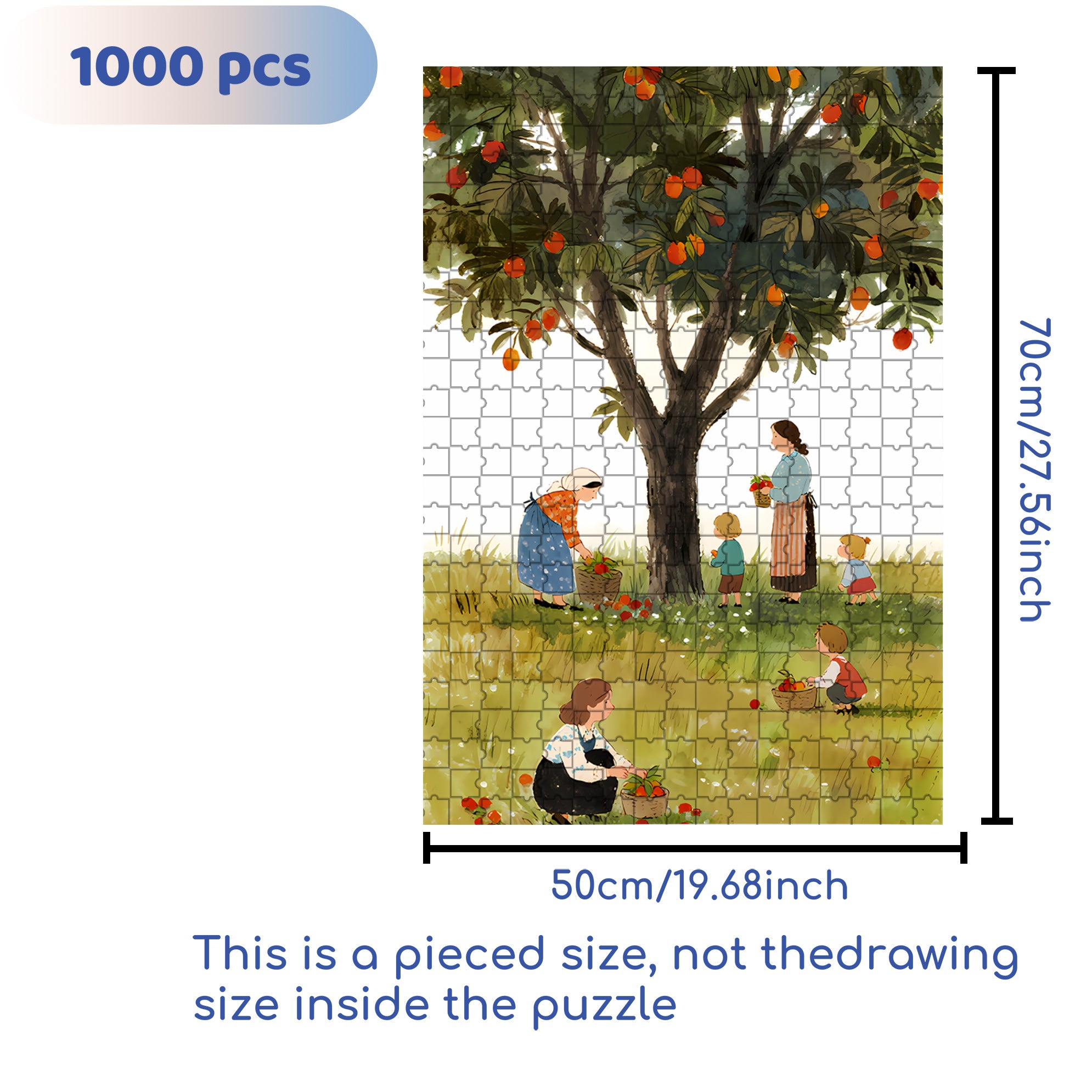 Harvest 500pcs/1000pcs Jigsaw Puzzle, Scratch-Resistant, Interactive Family Game & Brain-Boosting DIY Decor, Perfect for Halloween, Christmas & New Year Gifts, Family Puzzle Game