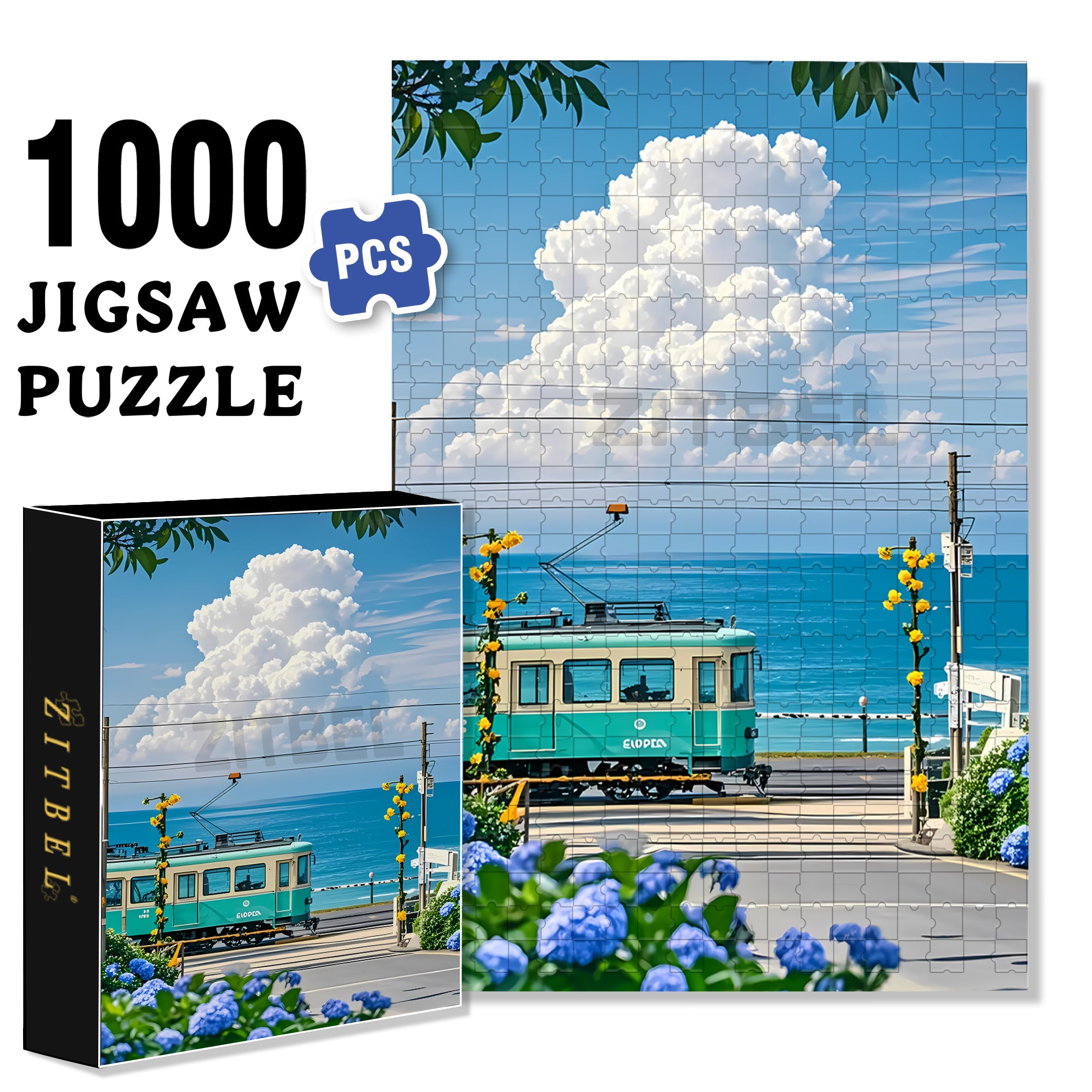 Hot summer 500pcs/1000pcs Jigsaw Puzzle, Scratch-Resistant, Interactive Family Game & Brain-Boosting DIY Decor, Perfect for Halloween, Christmas & New Year Gifts, Family Puzzle Game