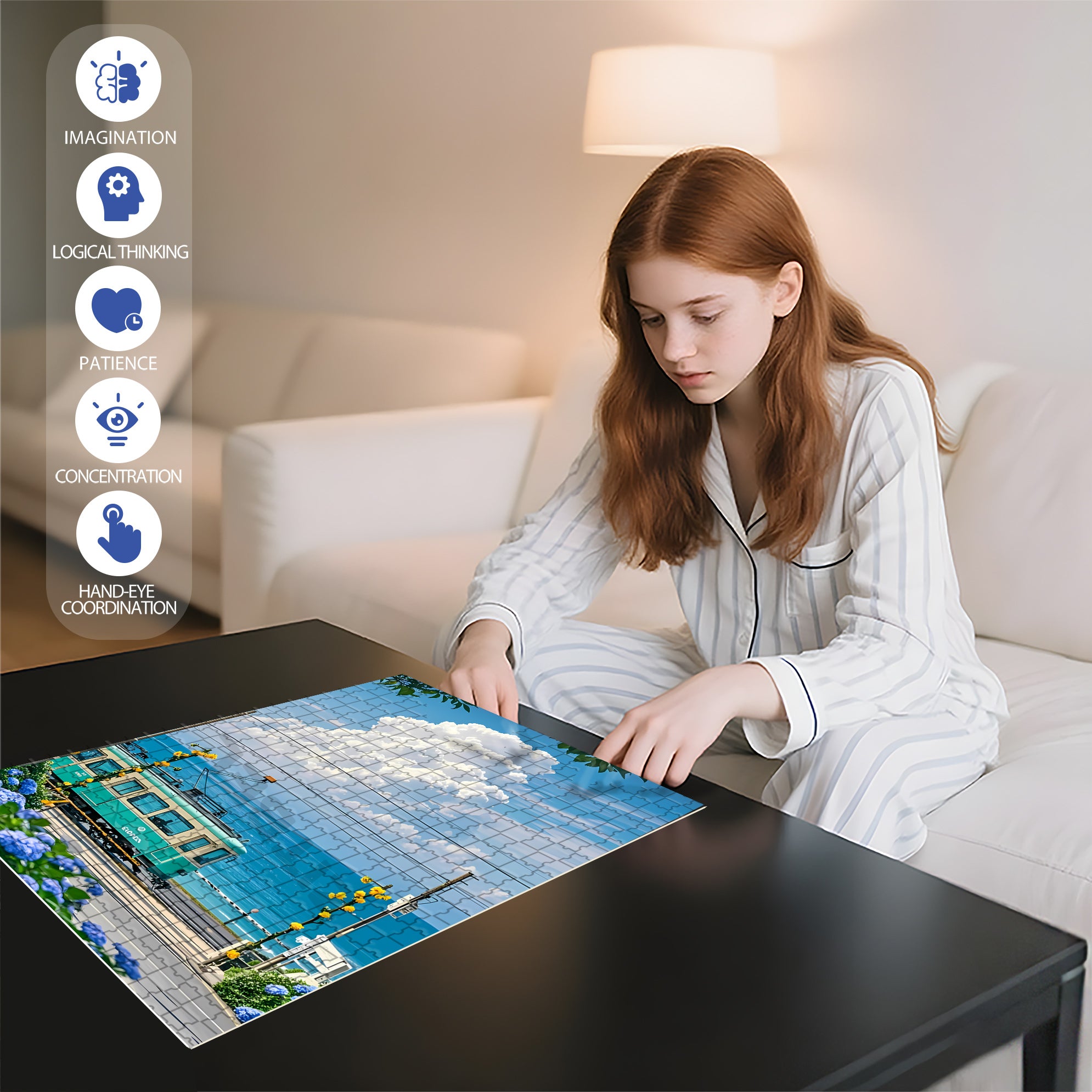 Hot summer 500pcs/1000pcs Jigsaw Puzzle, Scratch-Resistant, Interactive Family Game & Brain-Boosting DIY Decor, Perfect for Halloween, Christmas & New Year Gifts, Family Puzzle Game