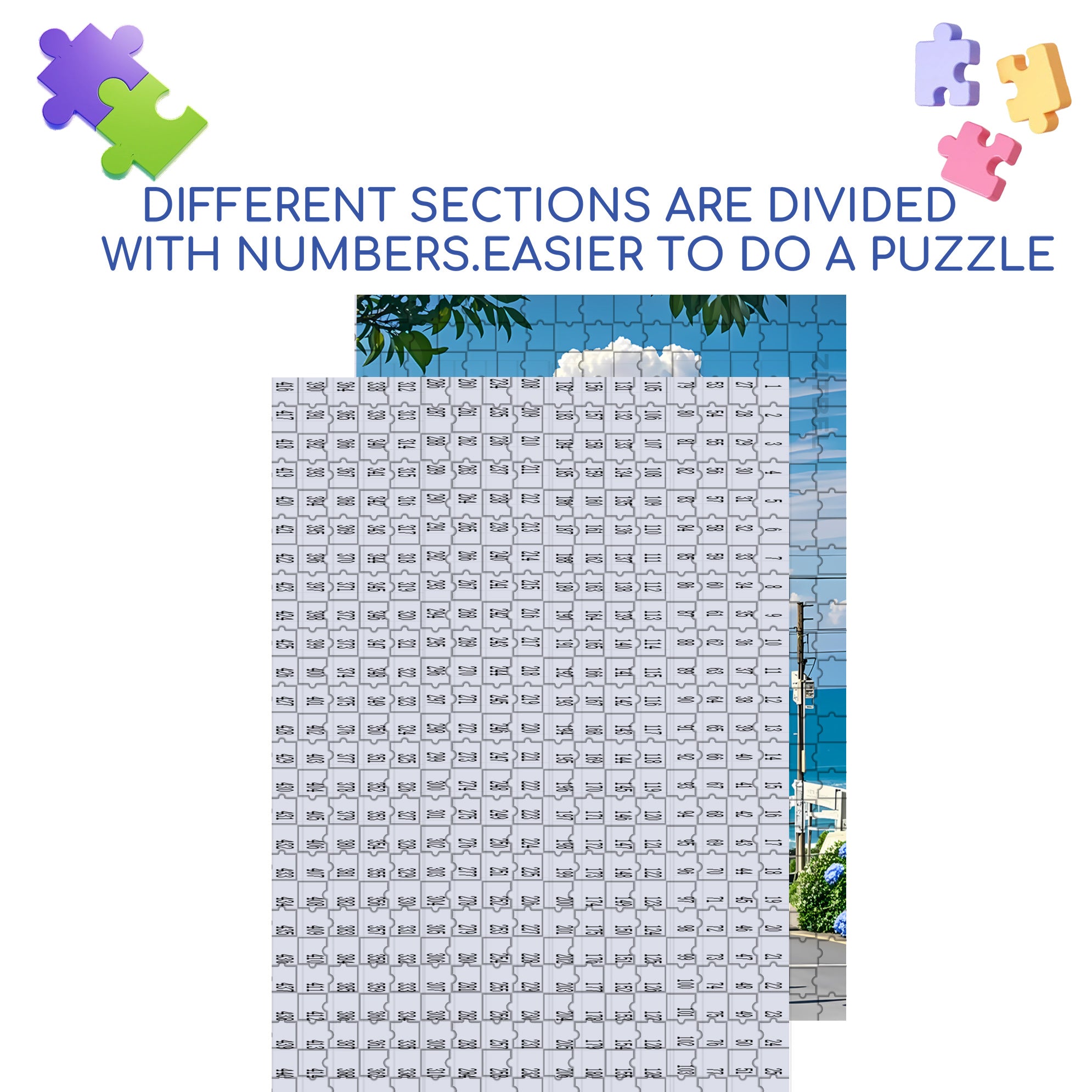 Hot summer 500pcs/1000pcs Jigsaw Puzzle, Scratch-Resistant, Interactive Family Game & Brain-Boosting DIY Decor, Perfect for Halloween, Christmas & New Year Gifts, Family Puzzle Game