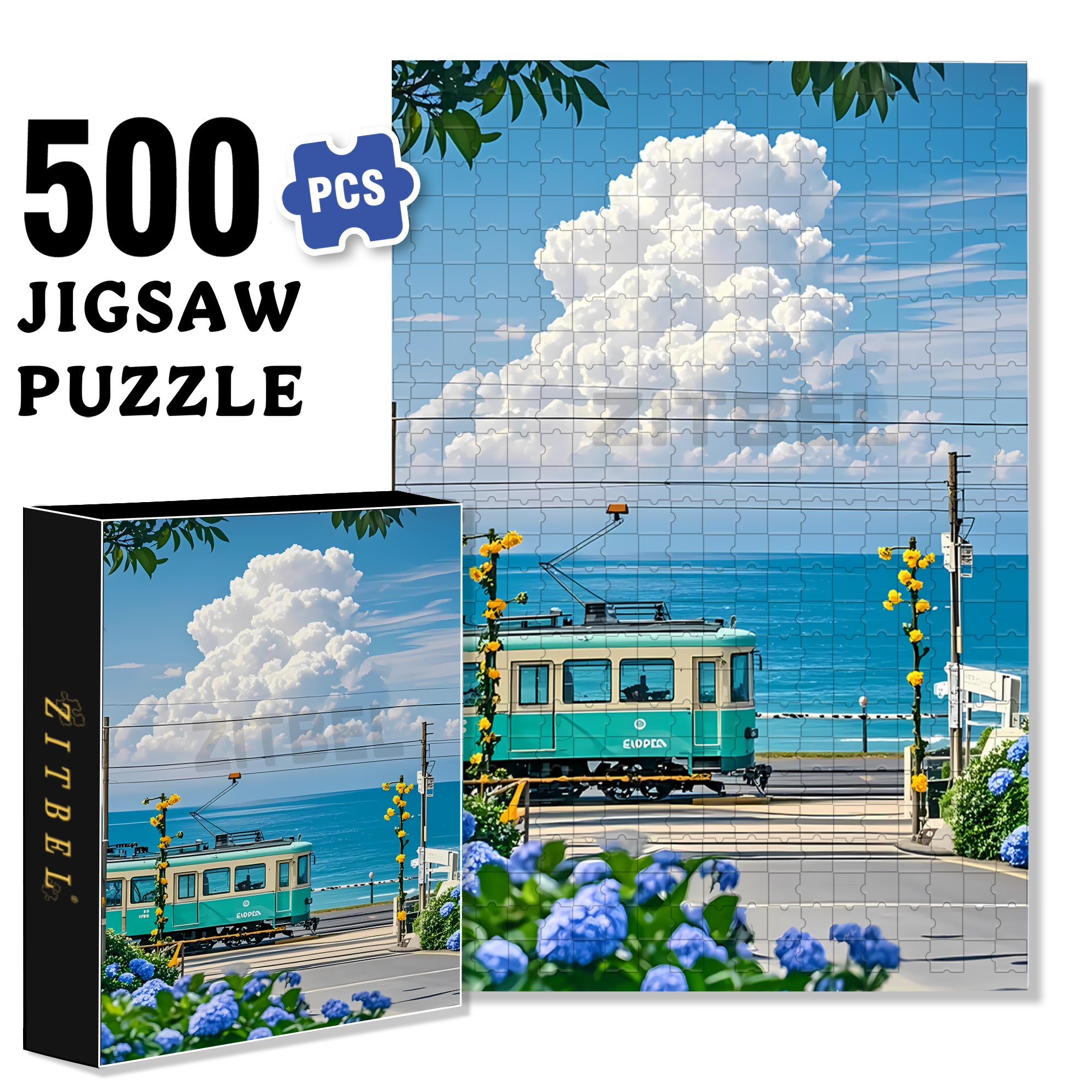 Hot summer 500pcs/1000pcs Jigsaw Puzzle, Scratch-Resistant, Interactive Family Game & Brain-Boosting DIY Decor, Perfect for Halloween, Christmas & New Year Gifts, Family Puzzle Game