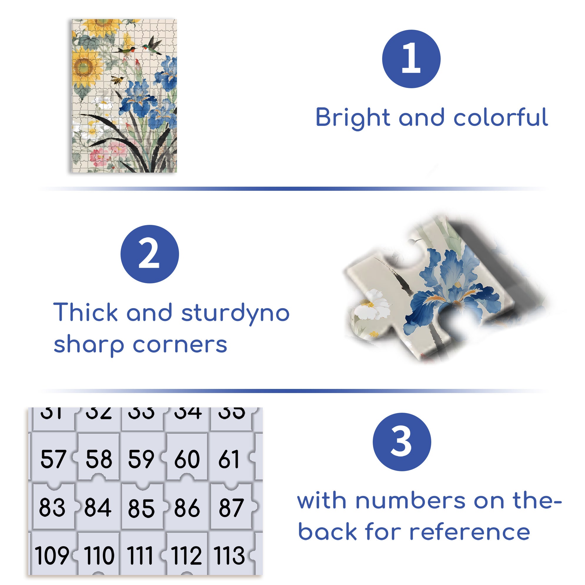 Hummingbird 500pcs/1000pcs Jigsaw Puzzle, Scratch-Resistant, Interactive Family Game & Brain-Boosting DIY Decor, Perfect for Halloween, Christmas & New Year Gifts, Family Puzzle Game