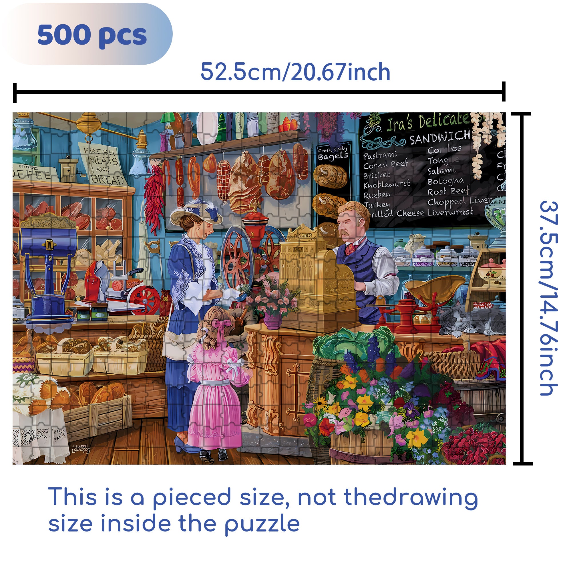 Ira¡¯s 500pcs/1000pcs Jigsaw Puzzle, Scratch-Resistant, Interactive Family Game & Brain-Boosting DIY Decor, Perfect for Halloween, Christmas & New Year Gifts, Family Puzzle Game
