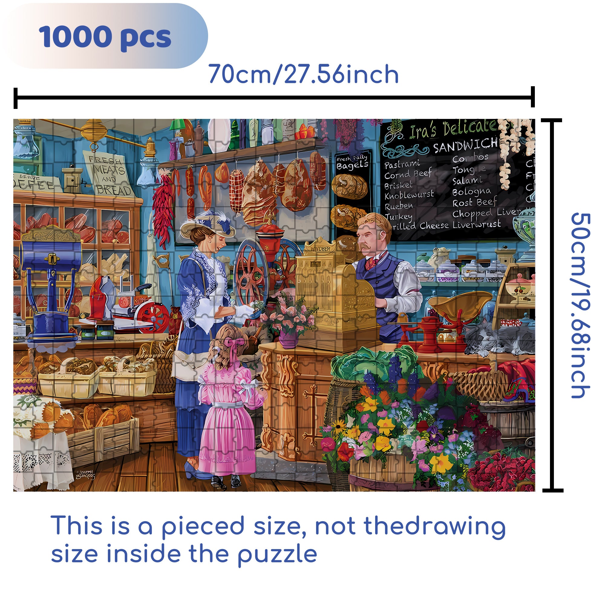 Ira¡¯s 500pcs/1000pcs Jigsaw Puzzle, Scratch-Resistant, Interactive Family Game & Brain-Boosting DIY Decor, Perfect for Halloween, Christmas & New Year Gifts, Family Puzzle Game
