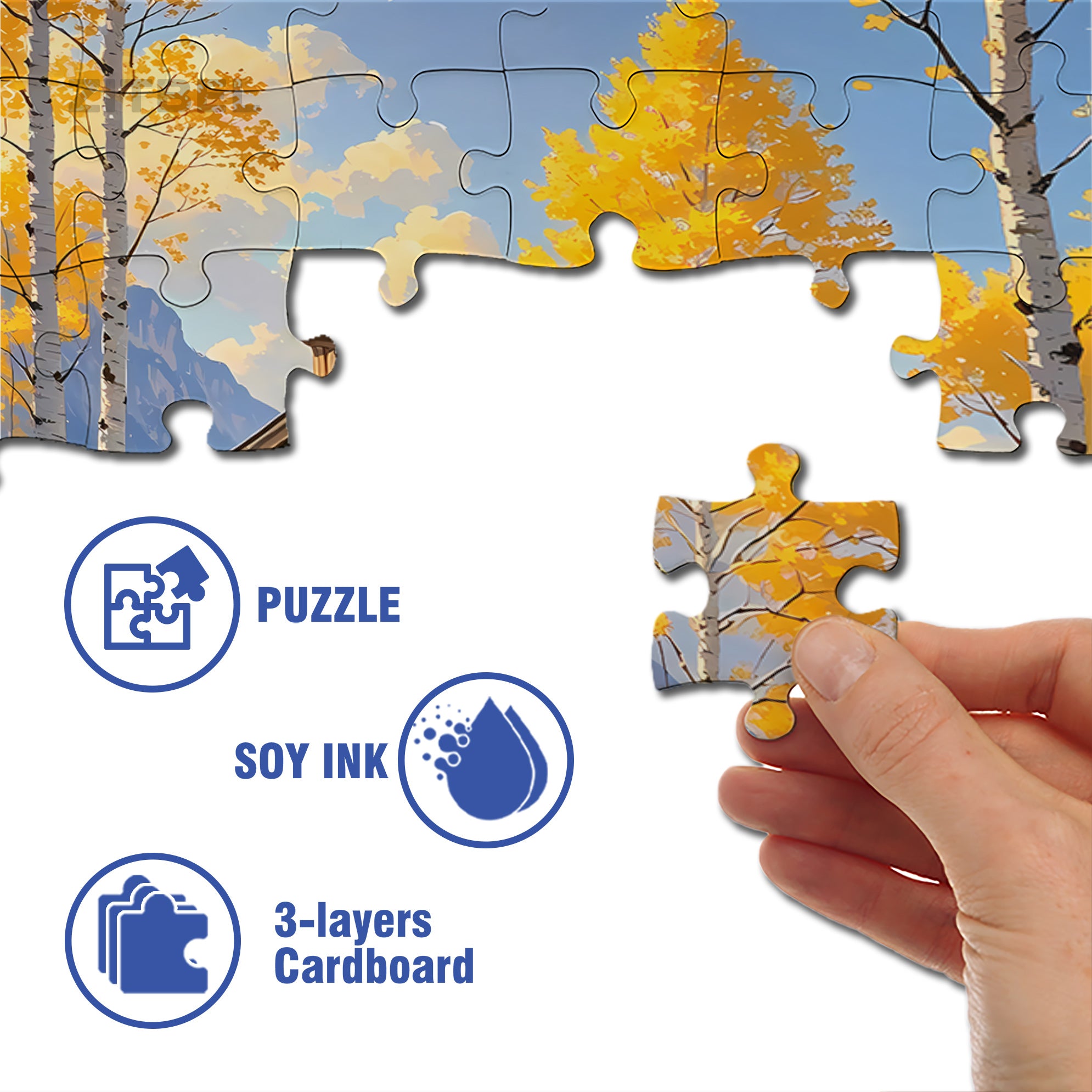 Log Cabin 500pcs/1000pcs Jigsaw Puzzle, Scratch-Resistant, Interactive Family Game & Brain-Boosting DIY Decor, Perfect for Halloween, Christmas & New Year Gifts, Family Puzzle Game