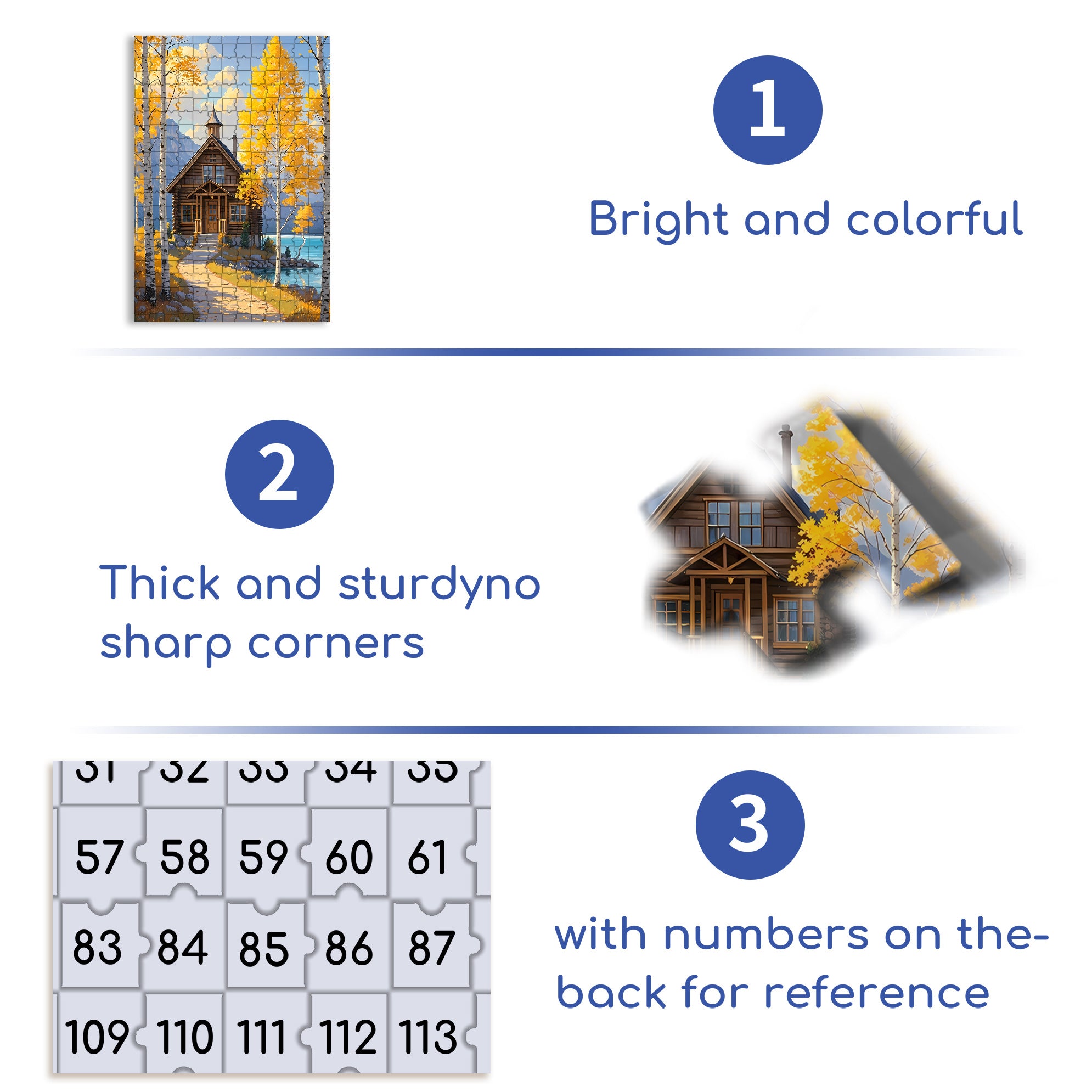 Log Cabin 500pcs/1000pcs Jigsaw Puzzle, Scratch-Resistant, Interactive Family Game & Brain-Boosting DIY Decor, Perfect for Halloween, Christmas & New Year Gifts, Family Puzzle Game