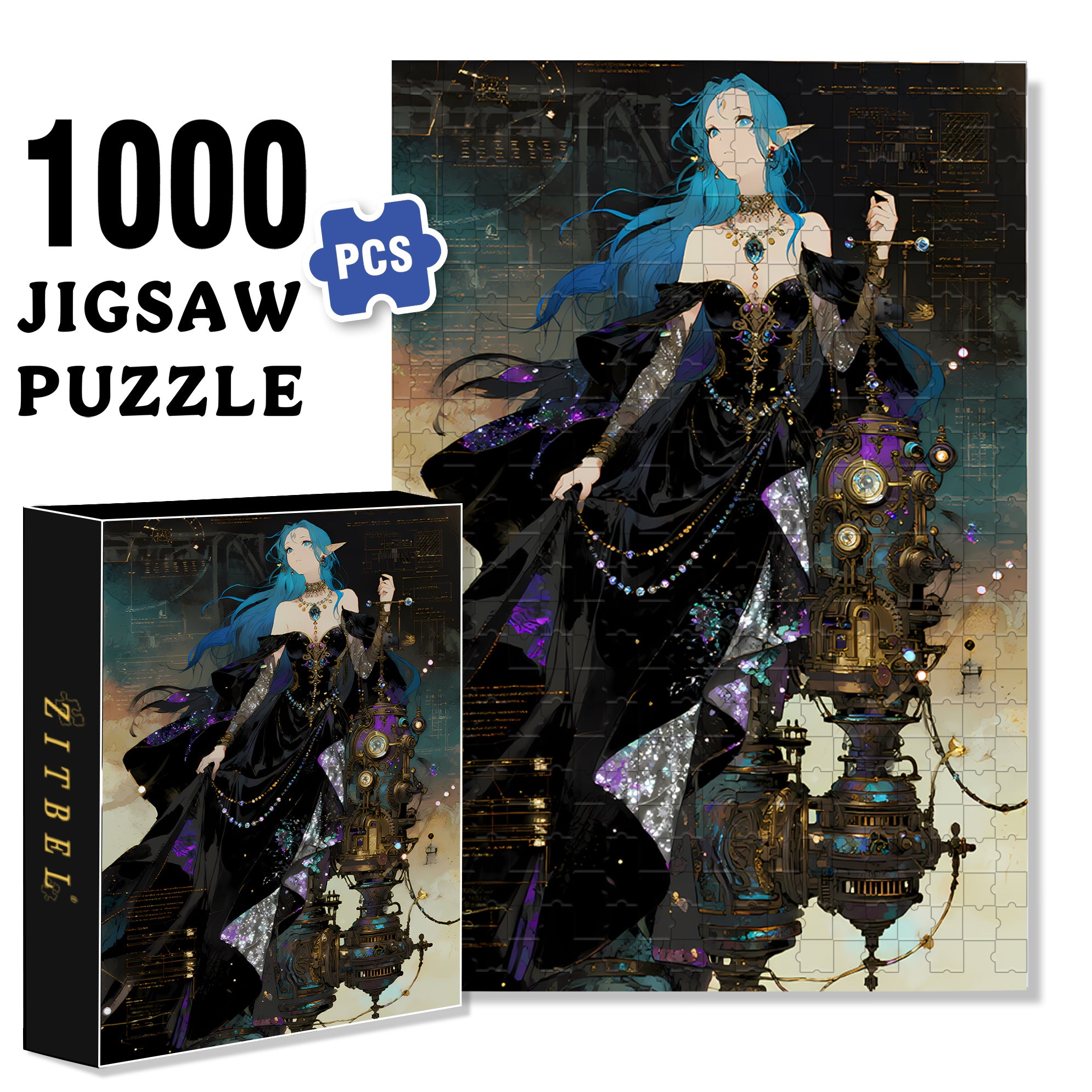 Mystery 500pcs/1000pcs Jigsaw Puzzle, Scratch-Resistant, Interactive Family Game & Brain-Boosting DIY Decor, Perfect for Halloween, Christmas & New Year Gifts, Family Puzzle Game