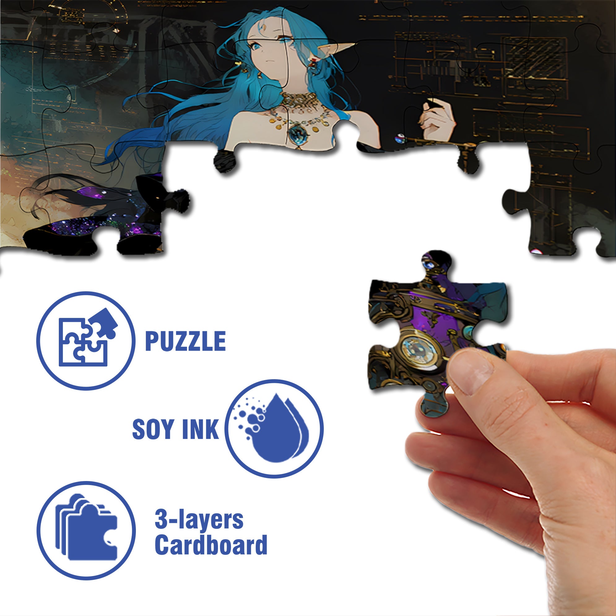 Mystery 500pcs/1000pcs Jigsaw Puzzle, Scratch-Resistant, Interactive Family Game & Brain-Boosting DIY Decor, Perfect for Halloween, Christmas & New Year Gifts, Family Puzzle Game