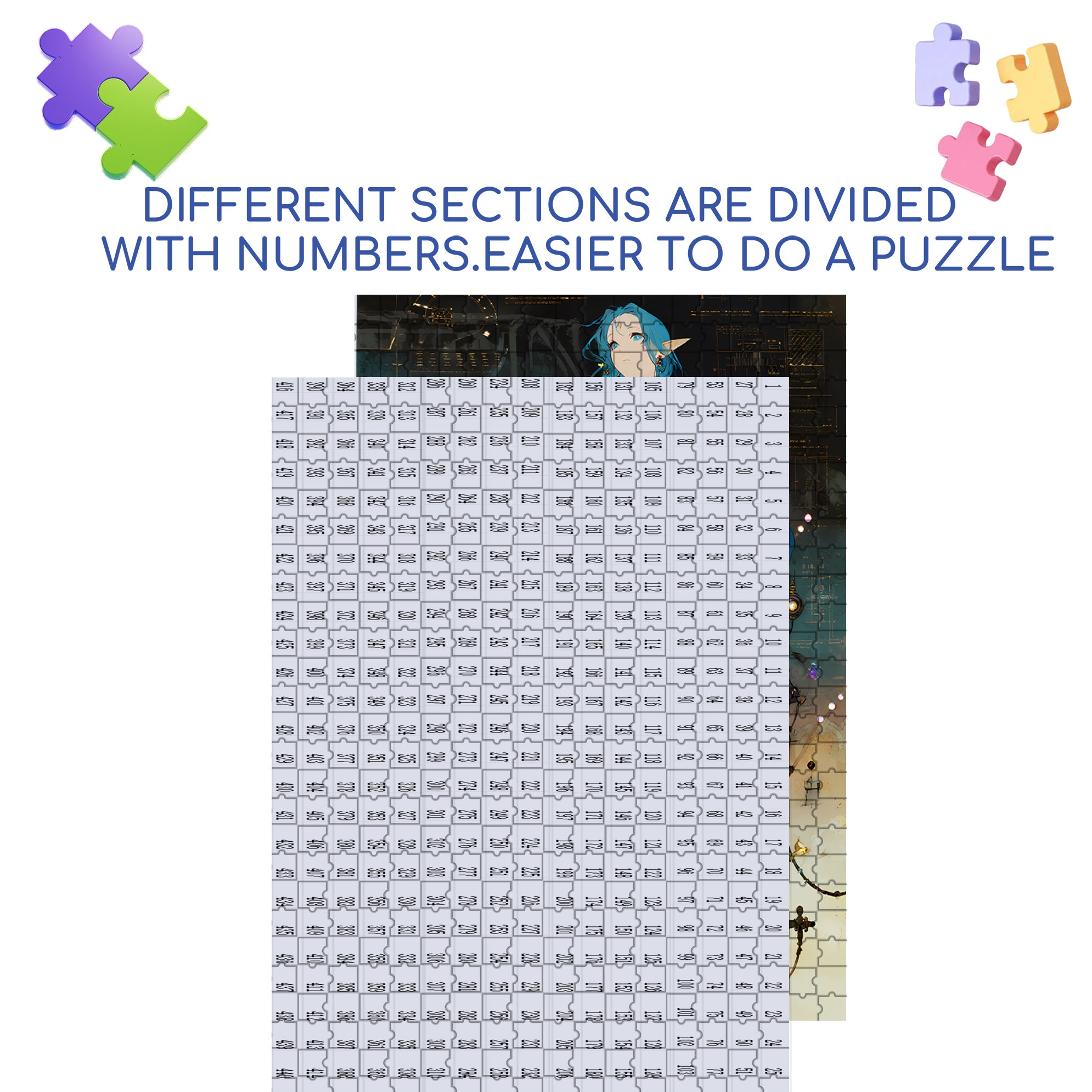Mystery 500pcs/1000pcs Jigsaw Puzzle, Scratch-Resistant, Interactive Family Game & Brain-Boosting DIY Decor, Perfect for Halloween, Christmas & New Year Gifts, Family Puzzle Game