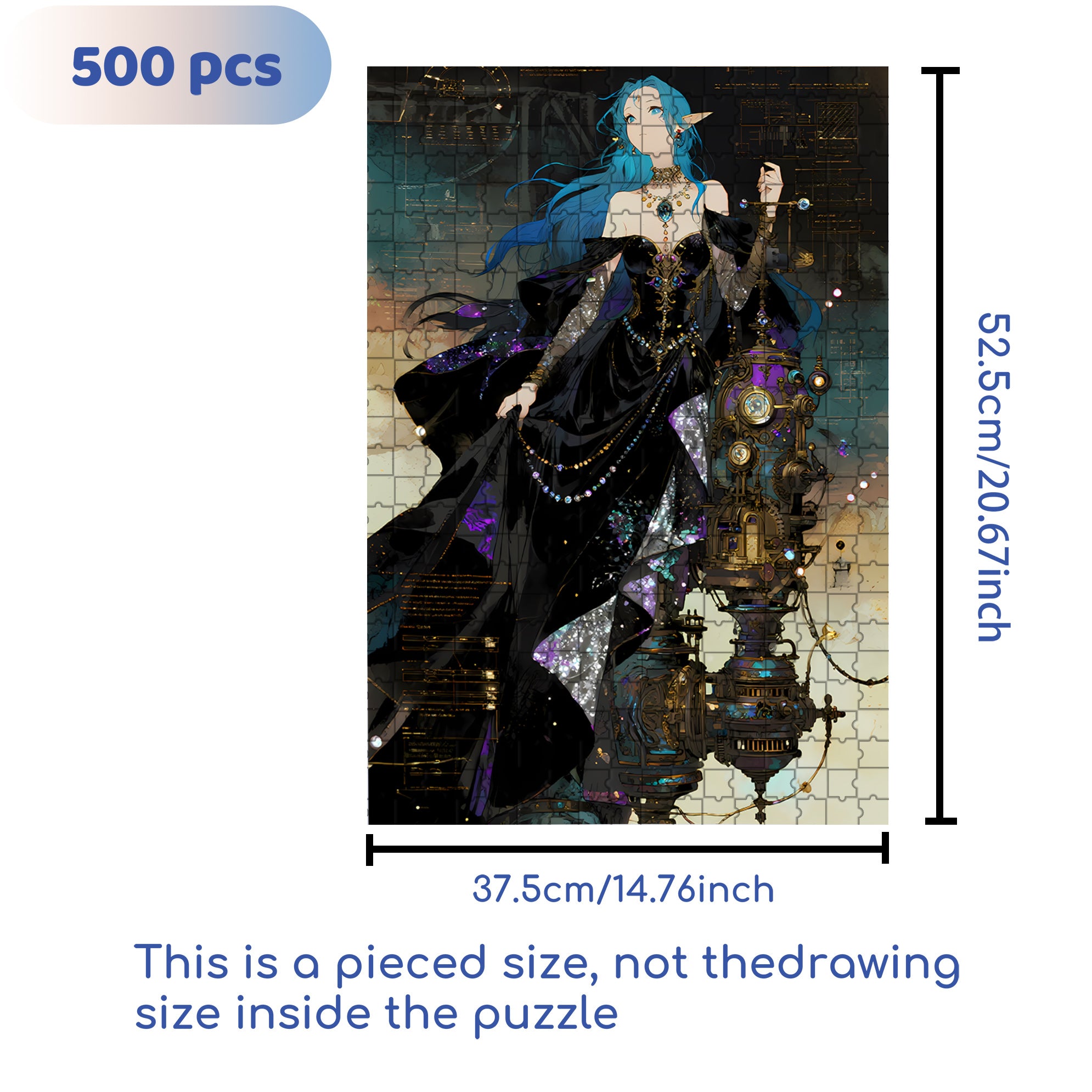 Mystery 500pcs/1000pcs Jigsaw Puzzle, Scratch-Resistant, Interactive Family Game & Brain-Boosting DIY Decor, Perfect for Halloween, Christmas & New Year Gifts, Family Puzzle Game