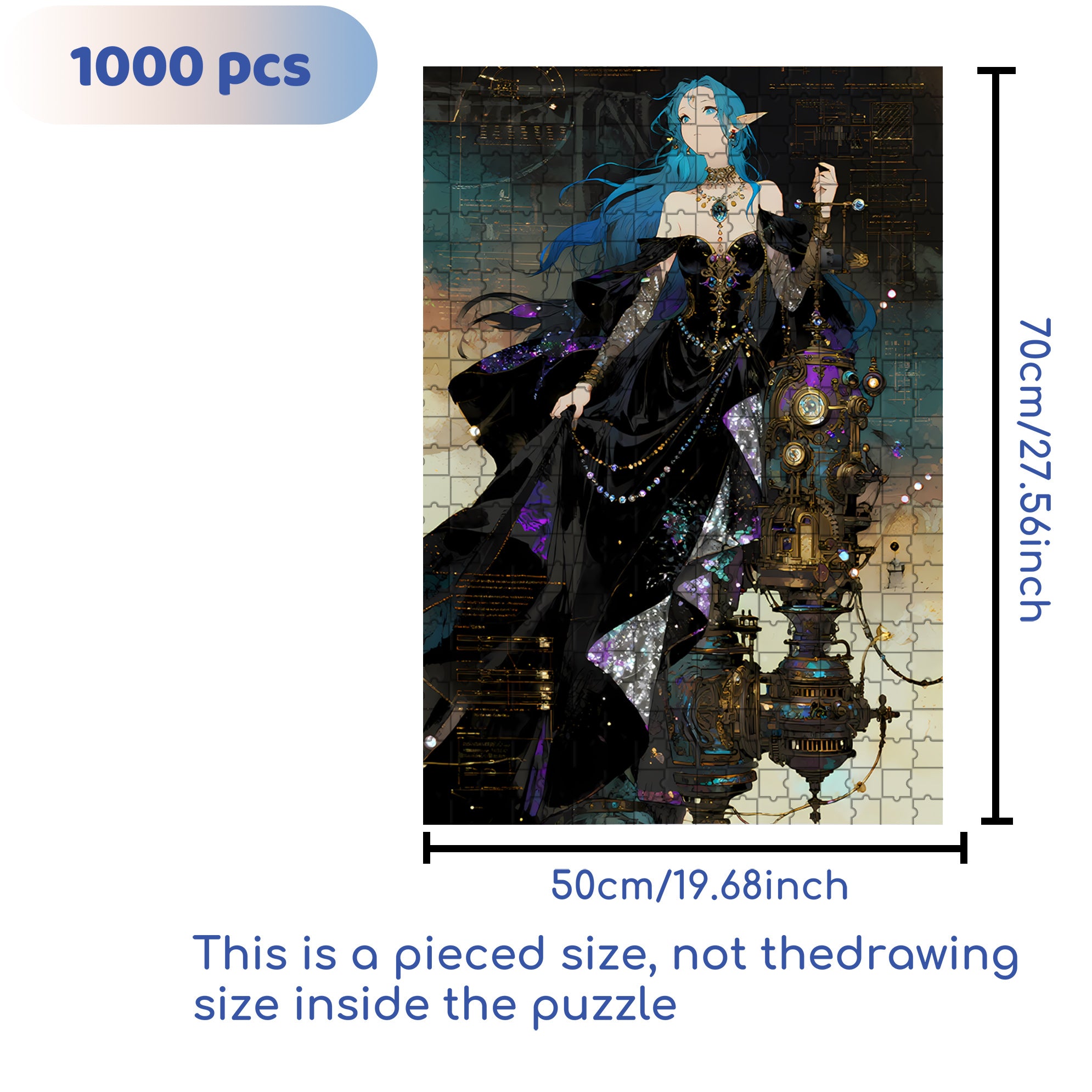 Mystery 500pcs/1000pcs Jigsaw Puzzle, Scratch-Resistant, Interactive Family Game & Brain-Boosting DIY Decor, Perfect for Halloween, Christmas & New Year Gifts, Family Puzzle Game