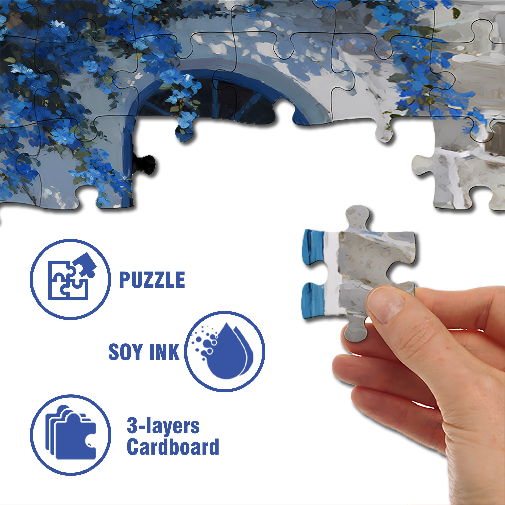 Overlooking 500pcs/1000pcs Jigsaw Puzzle, Scratch-Resistant, Interactive Family Game & Brain-Boosting DIY Decor, Perfect for Halloween, Christmas & New Year Gifts, Family Puzzle Game