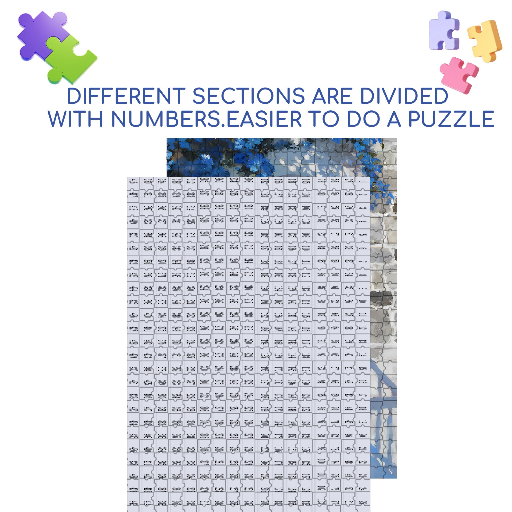 Overlooking 500pcs/1000pcs Jigsaw Puzzle, Scratch-Resistant, Interactive Family Game & Brain-Boosting DIY Decor, Perfect for Halloween, Christmas & New Year Gifts, Family Puzzle Game