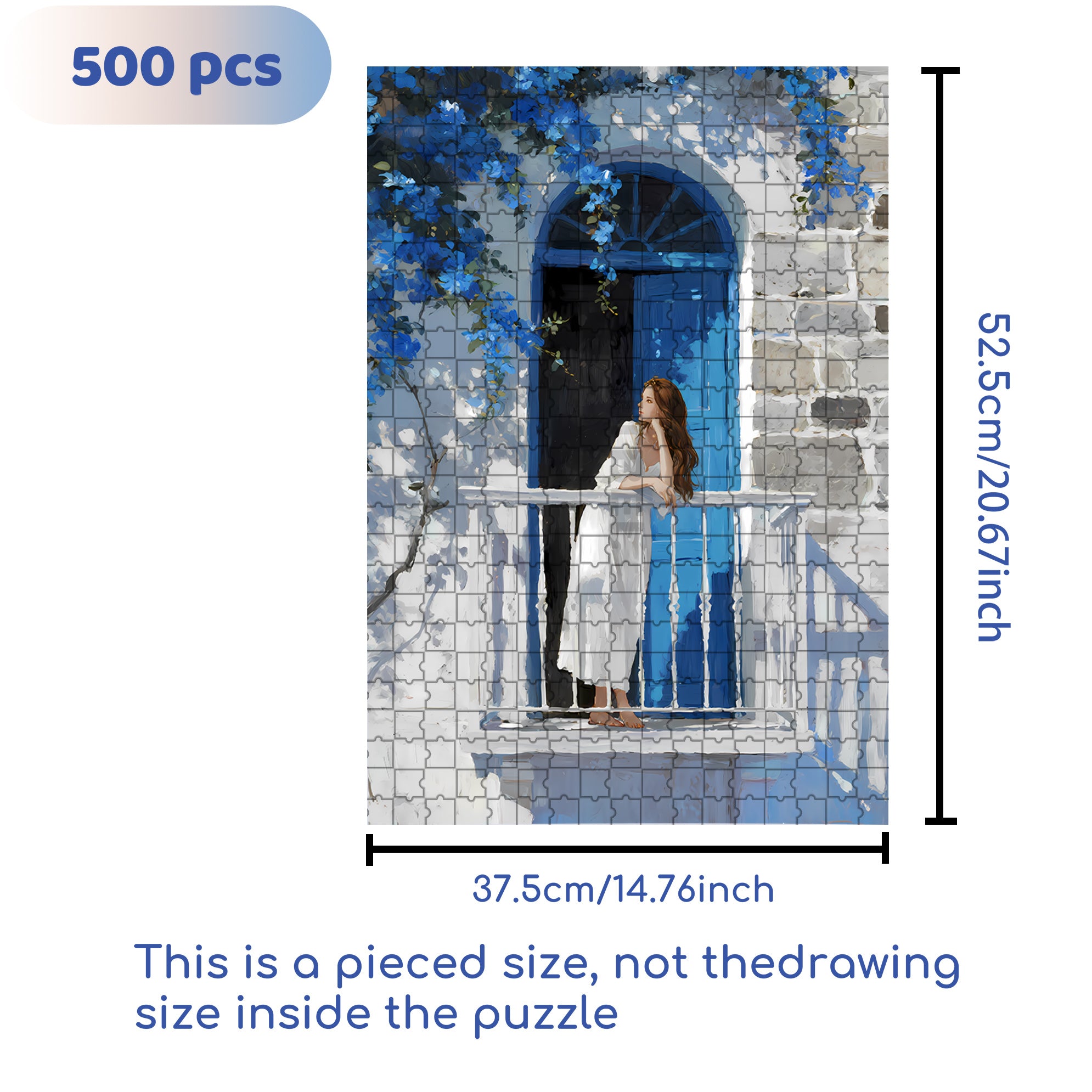 Overlooking 500pcs/1000pcs Jigsaw Puzzle, Scratch-Resistant, Interactive Family Game & Brain-Boosting DIY Decor, Perfect for Halloween, Christmas & New Year Gifts, Family Puzzle Game