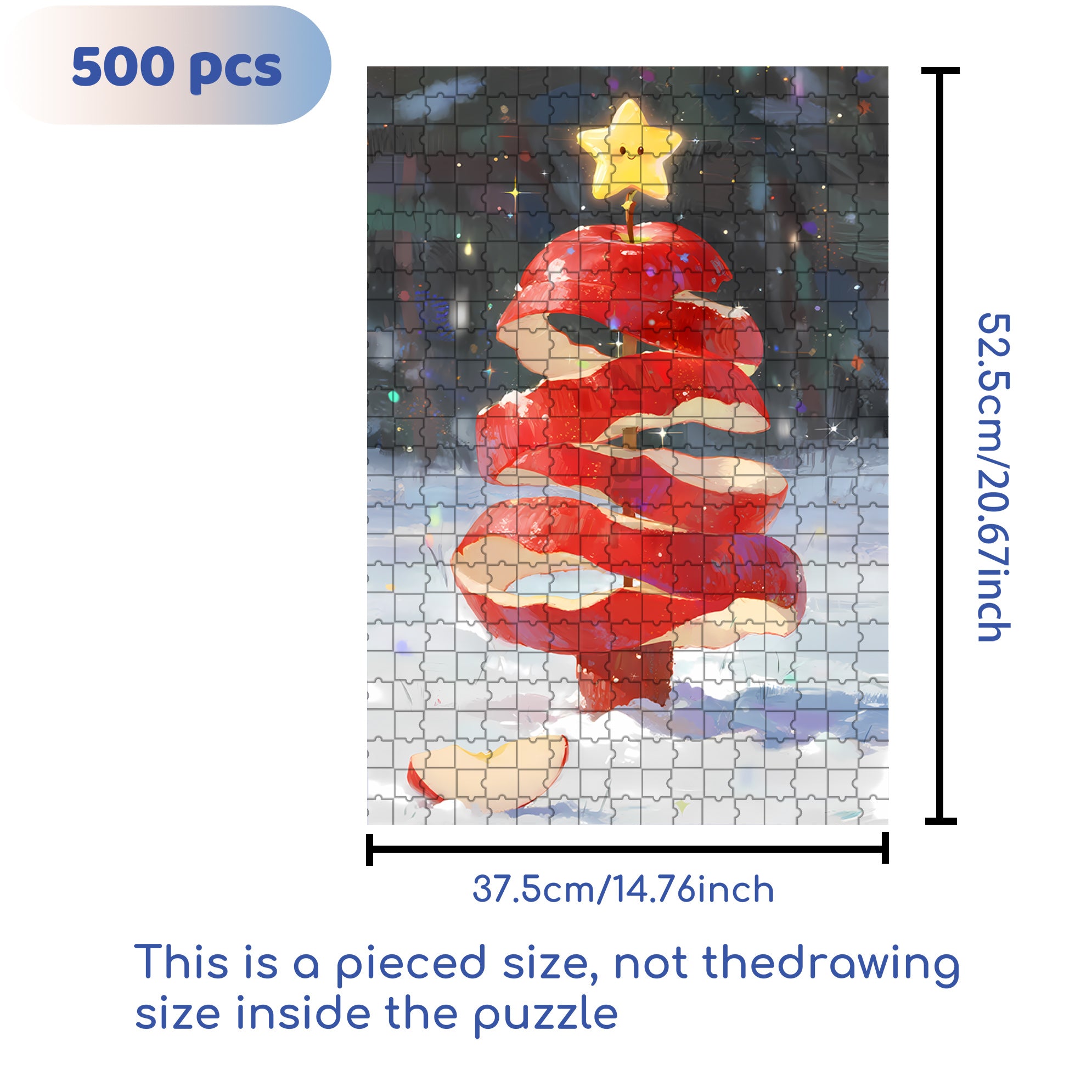 Peeling An Apple 500pcs/1000pcs Jigsaw Puzzle, Scratch-Resistant, Interactive Family Game & Brain-Boosting DIY Decor, Perfect for Halloween, Christmas & New Year Gifts, Family Puzzle Game