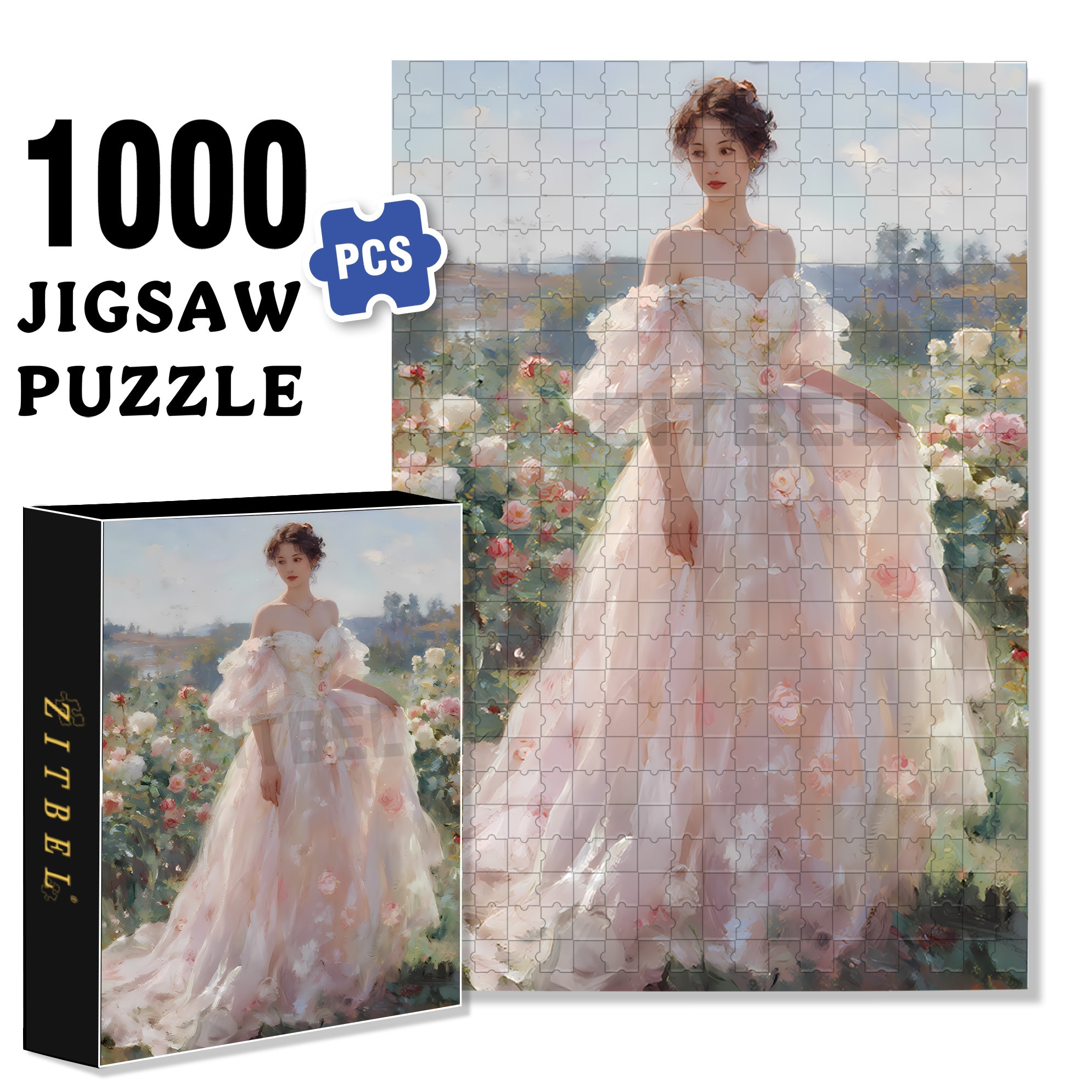 Peerless Beauty 500pcs/1000pcs Jigsaw Puzzle, Scratch-Resistant, Interactive Family Game & Brain-Boosting DIY Decor, Perfect for Halloween, Christmas & New Year Gifts, Family Puzzle Game