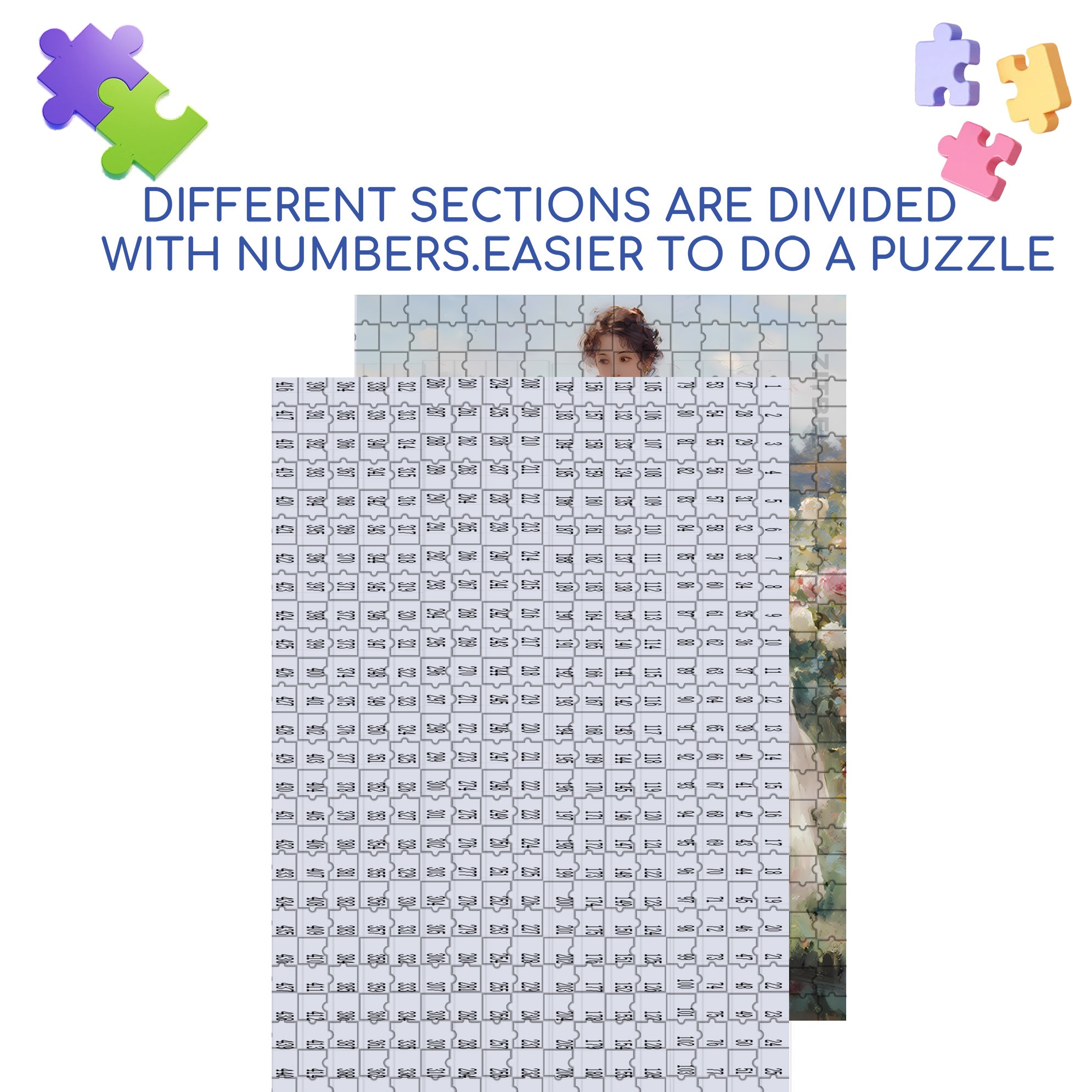 Peerless Beauty 500pcs/1000pcs Jigsaw Puzzle, Scratch-Resistant, Interactive Family Game & Brain-Boosting DIY Decor, Perfect for Halloween, Christmas & New Year Gifts, Family Puzzle Game
