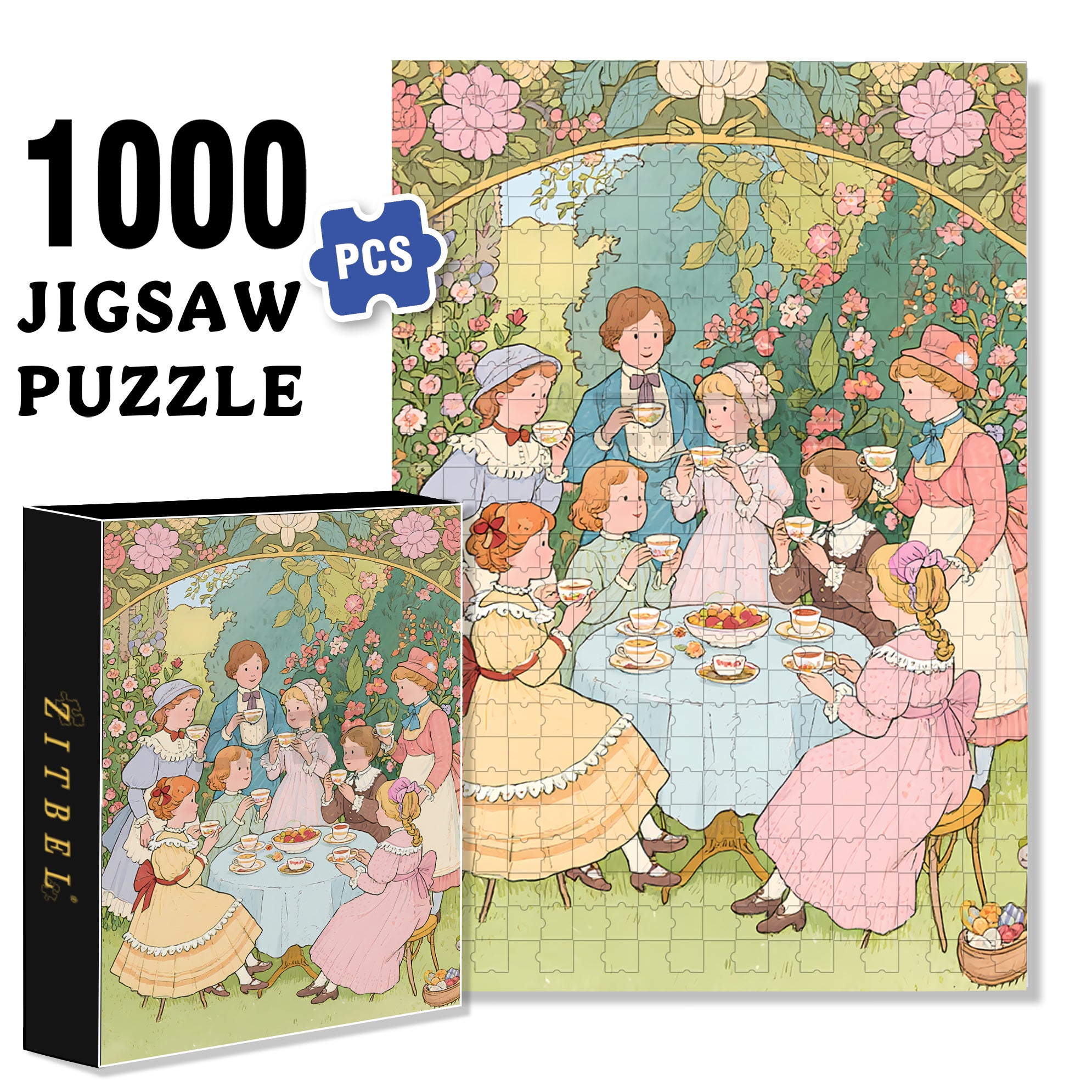 Reunion 500pcs/1000pcs Jigsaw Puzzle, Scratch-Resistant, Interactive Family Game & Brain-Boosting DIY Decor, Perfect for Halloween, Christmas & New Year Gifts, Family Puzzle Game