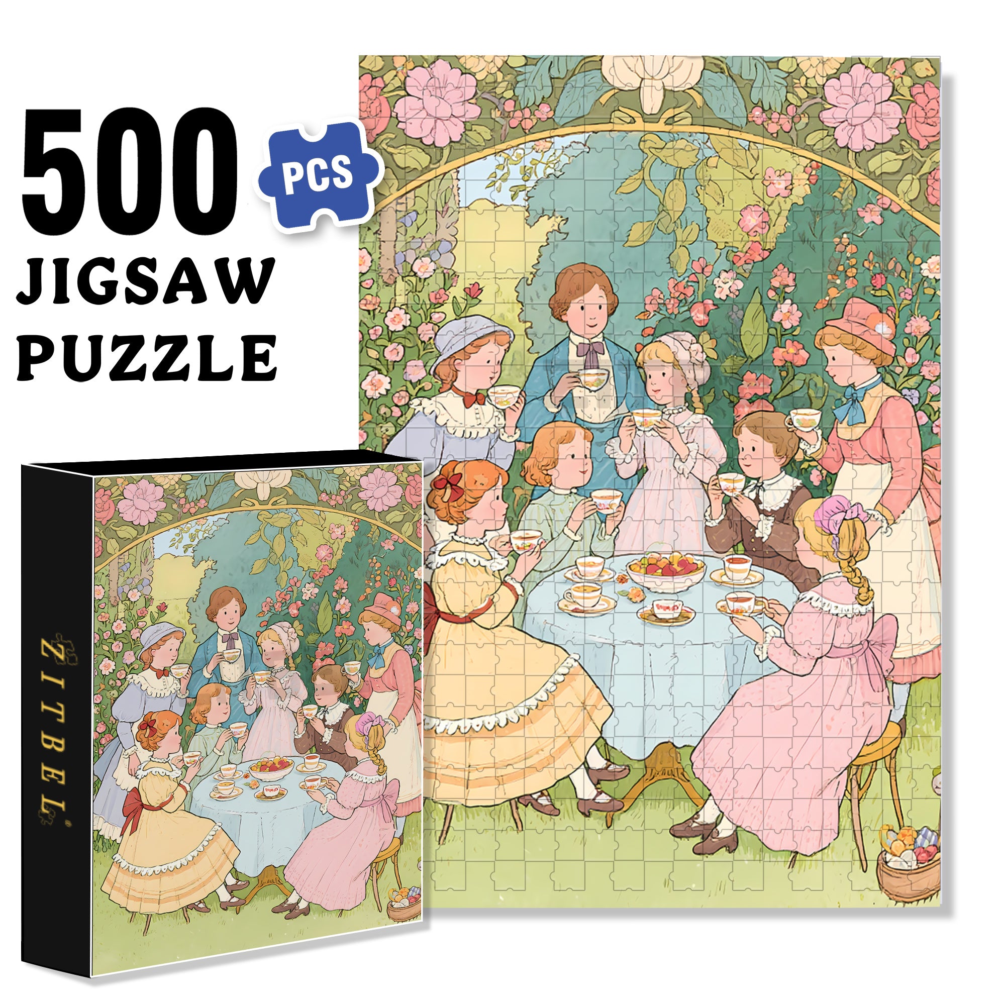 Reunion 500pcs/1000pcs Jigsaw Puzzle, Scratch-Resistant, Interactive Family Game & Brain-Boosting DIY Decor, Perfect for Halloween, Christmas & New Year Gifts, Family Puzzle Game