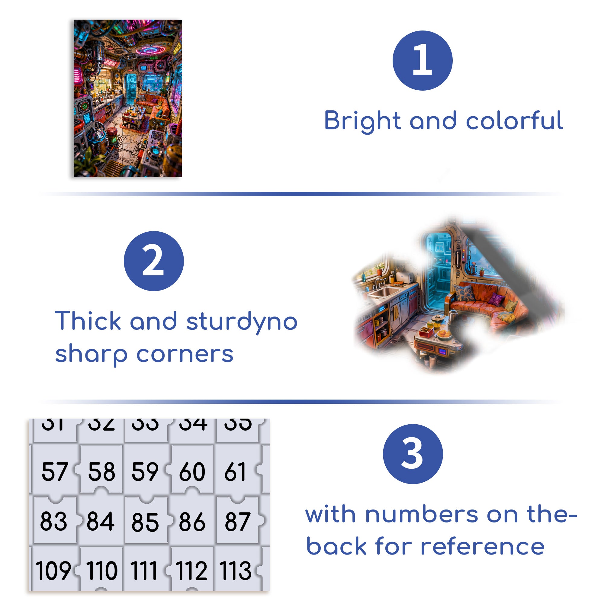 Room Of The Future 500pcs/1000pcs Jigsaw Puzzle, Scratch-Resistant, Interactive Family Game & Brain-Boosting DIY Decor, Perfect for Halloween, Christmas & New Year Gifts, Family Puzzle Game