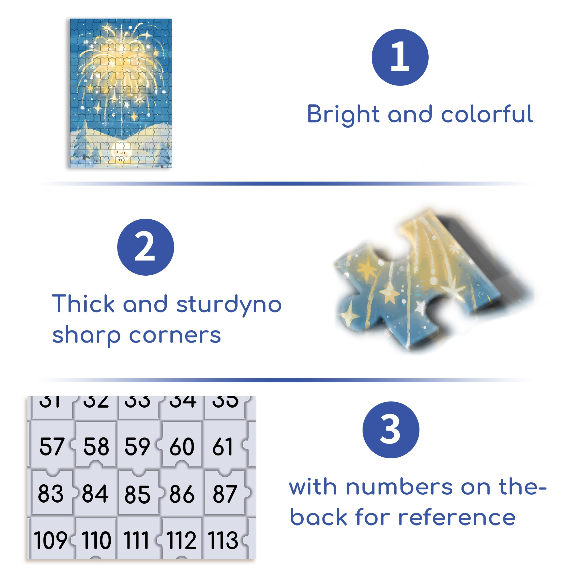 Snow Fireworks 500pcs/1000pcs Jigsaw Puzzle, Scratch-Resistant, Interactive Family Game & Brain-Boosting DIY Decor, Perfect for Halloween, Christmas & New Year Gifts, Family Puzzle Game