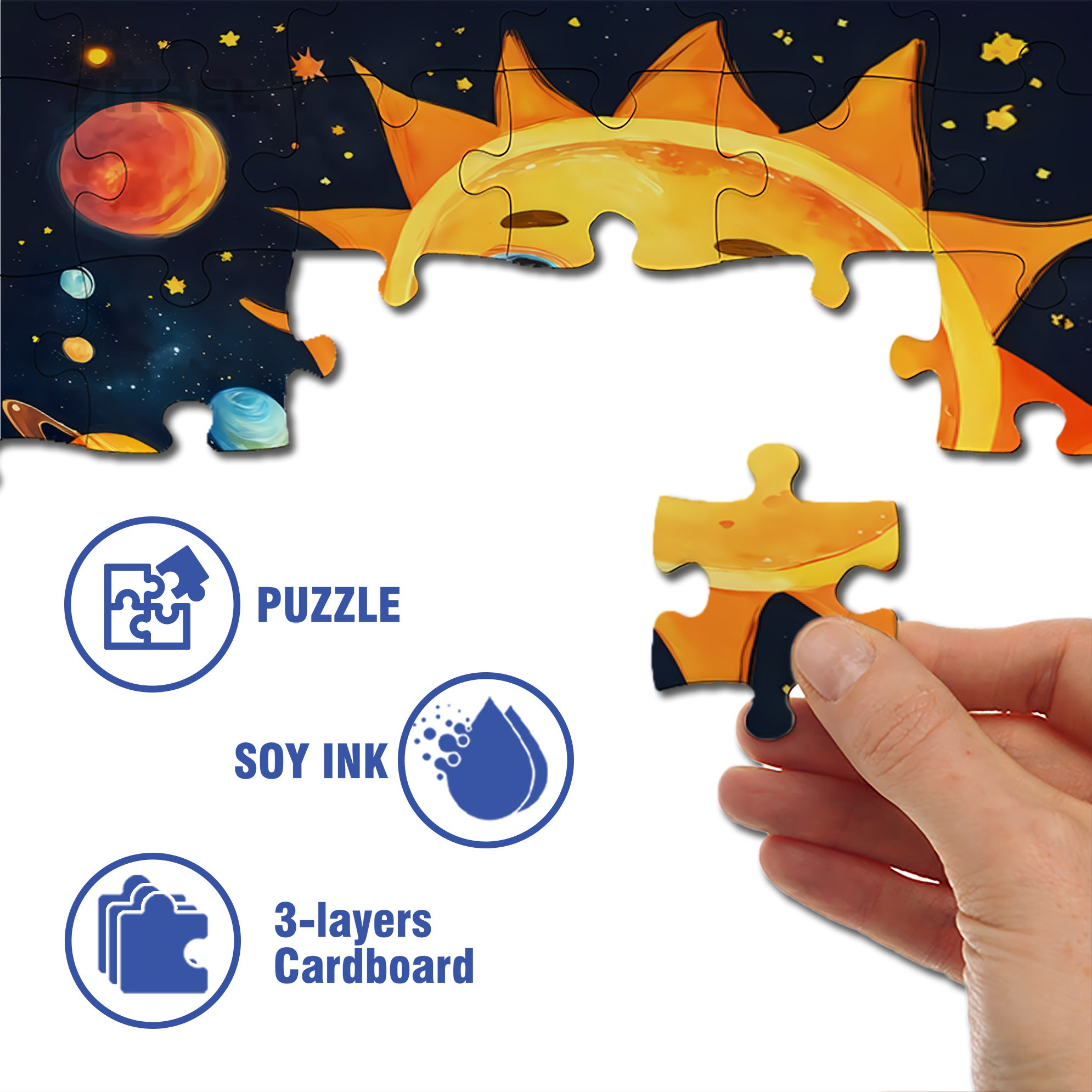 Space 500pcs/1000pcs Jigsaw Puzzle, Scratch-Resistant, Interactive Family Game & Brain-Boosting DIY Decor, Perfect for Halloween, Christmas & New Year Gifts, Family Puzzle Game