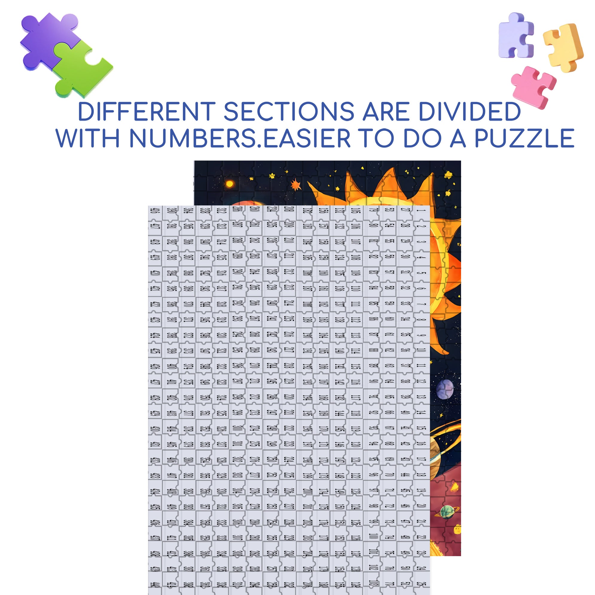 Space 500pcs/1000pcs Jigsaw Puzzle, Scratch-Resistant, Interactive Family Game & Brain-Boosting DIY Decor, Perfect for Halloween, Christmas & New Year Gifts, Family Puzzle Game