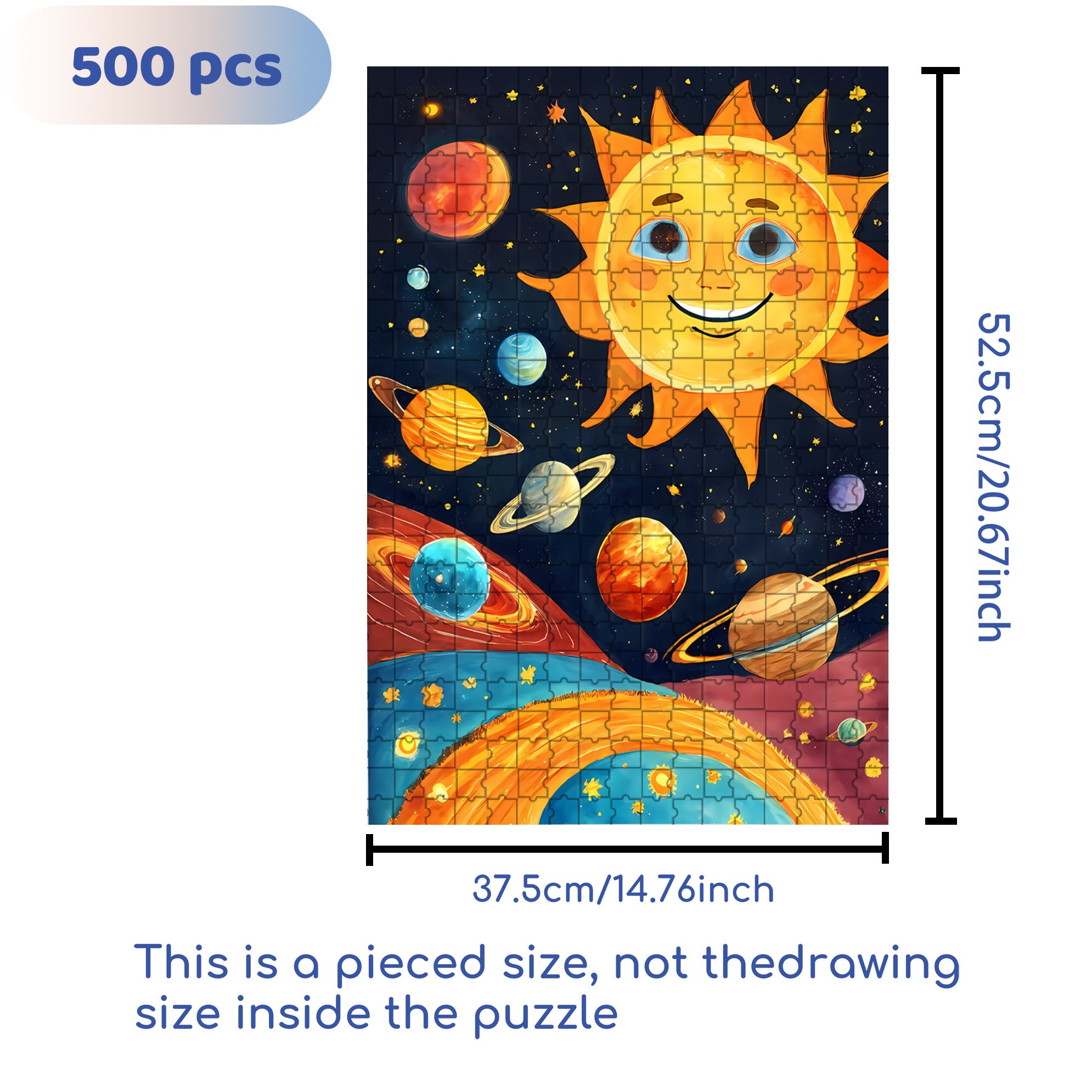 Space 500pcs/1000pcs Jigsaw Puzzle, Scratch-Resistant, Interactive Family Game & Brain-Boosting DIY Decor, Perfect for Halloween, Christmas & New Year Gifts, Family Puzzle Game