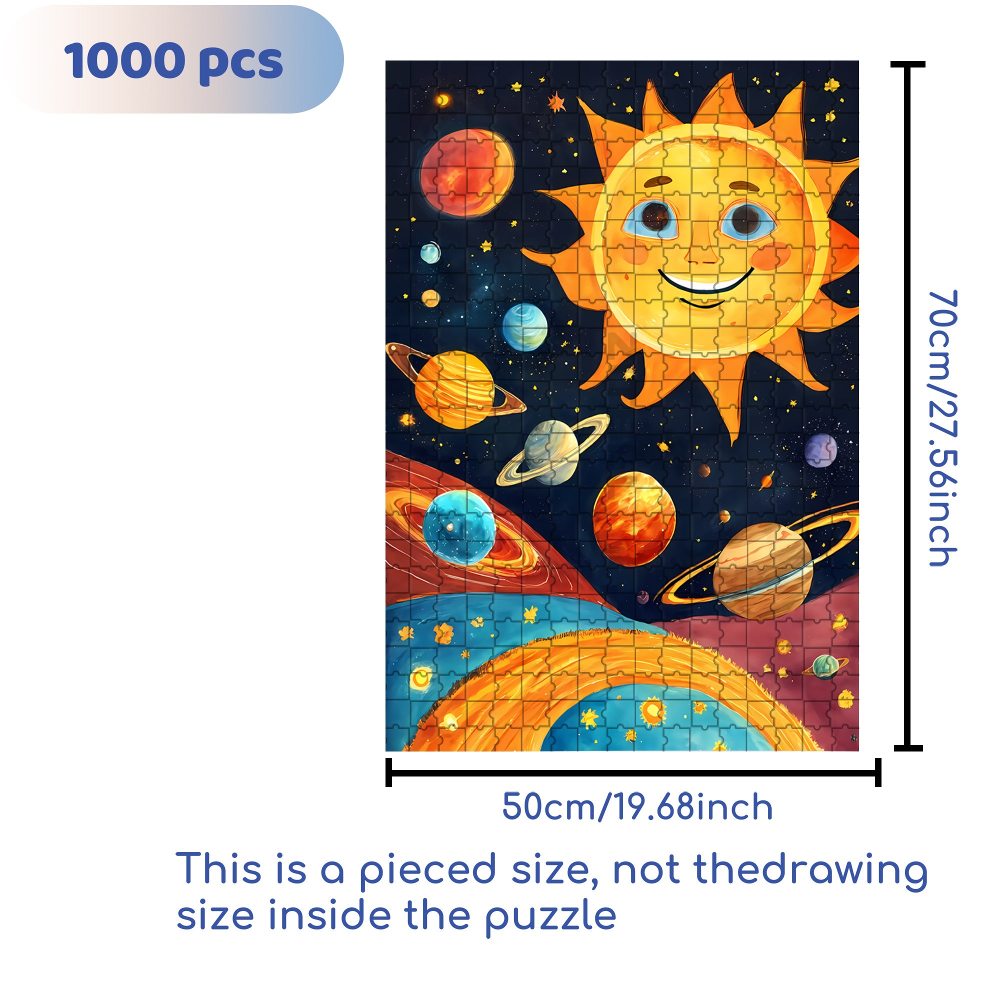 Space 500pcs/1000pcs Jigsaw Puzzle, Scratch-Resistant, Interactive Family Game & Brain-Boosting DIY Decor, Perfect for Halloween, Christmas & New Year Gifts, Family Puzzle Game