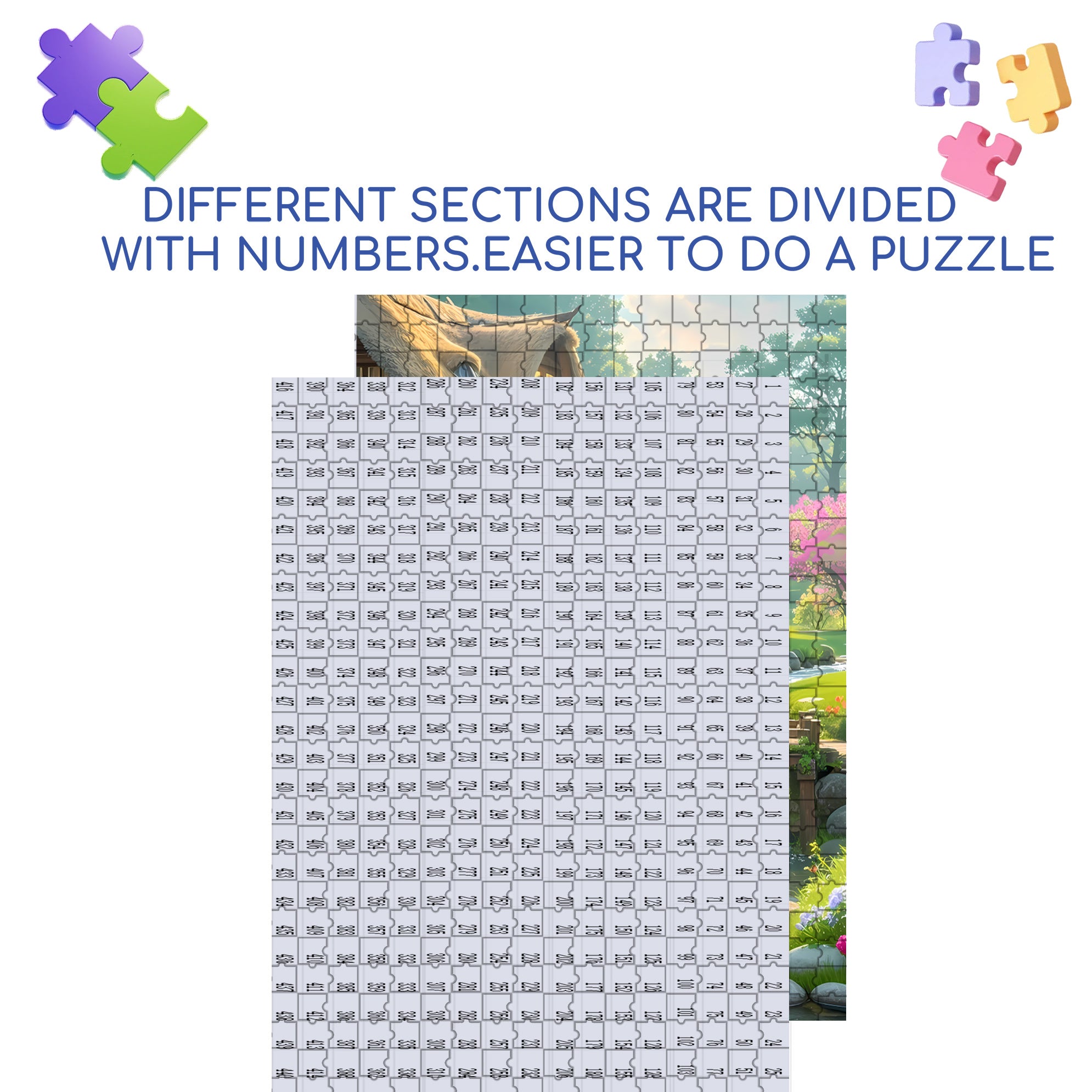 Stone Road 500pcs/1000pcs Jigsaw Puzzle, Scratch-Resistant, Interactive Family Game & Brain-Boosting DIY Decor, Perfect for Halloween, Christmas & New Year Gifts, Family Puzzle Game