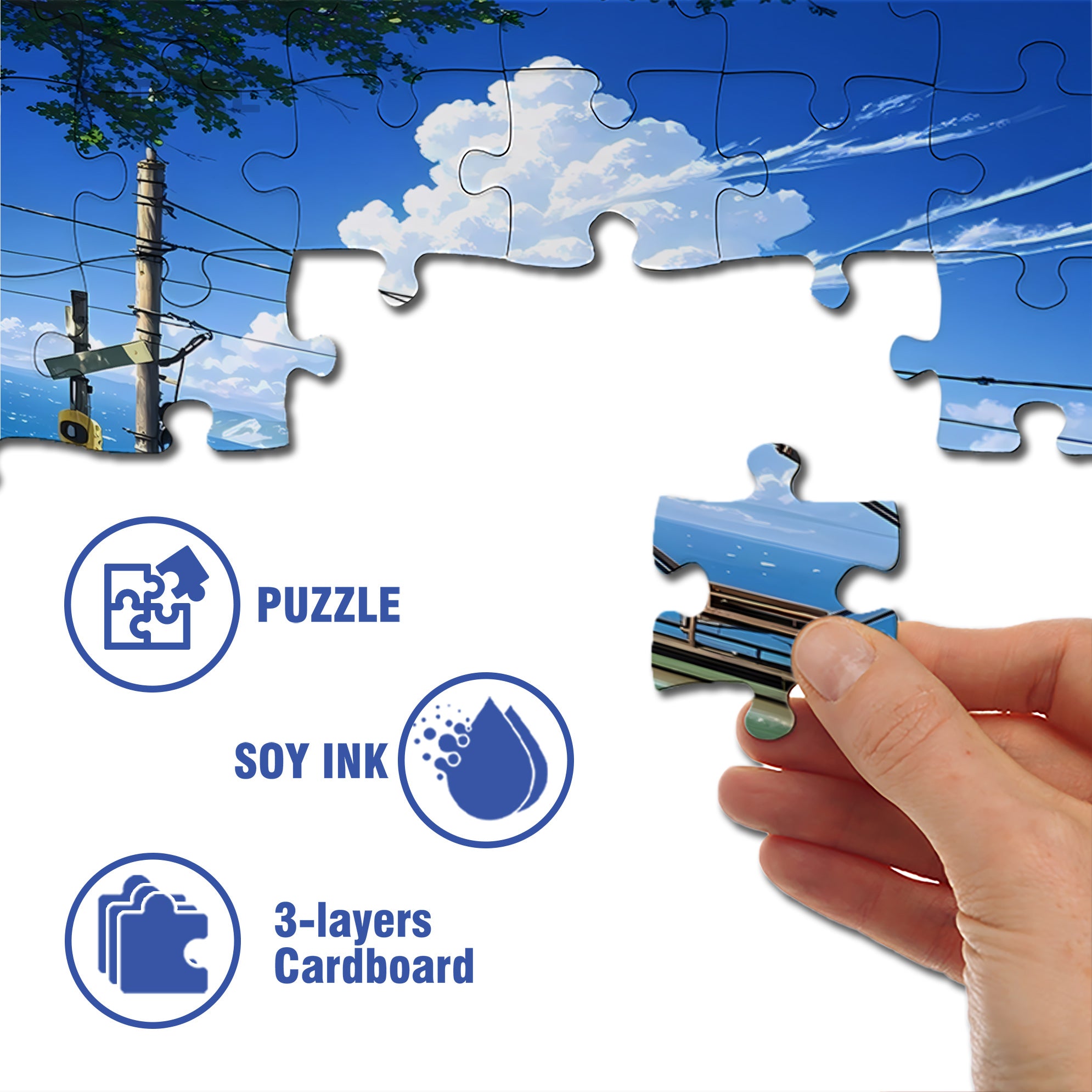 Summer Afternoon 500pcs/1000pcs Jigsaw Puzzle, Scratch-Resistant, Interactive Family Game & Brain-Boosting DIY Decor, Perfect for Halloween, Christmas & New Year Gifts, Family Puzzle Game